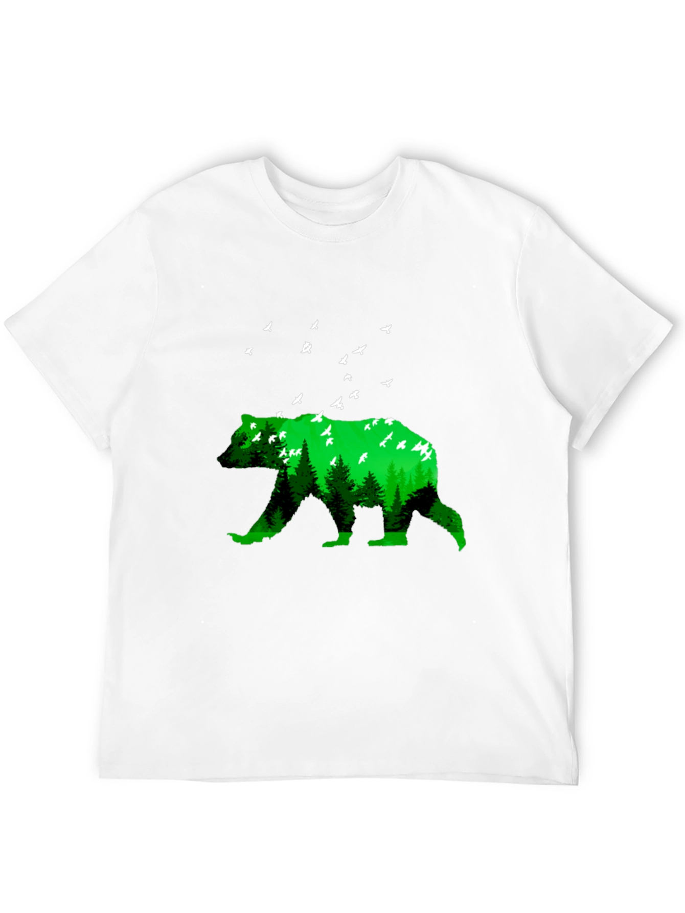 Nature Bear Graphic T-Shirt - Black