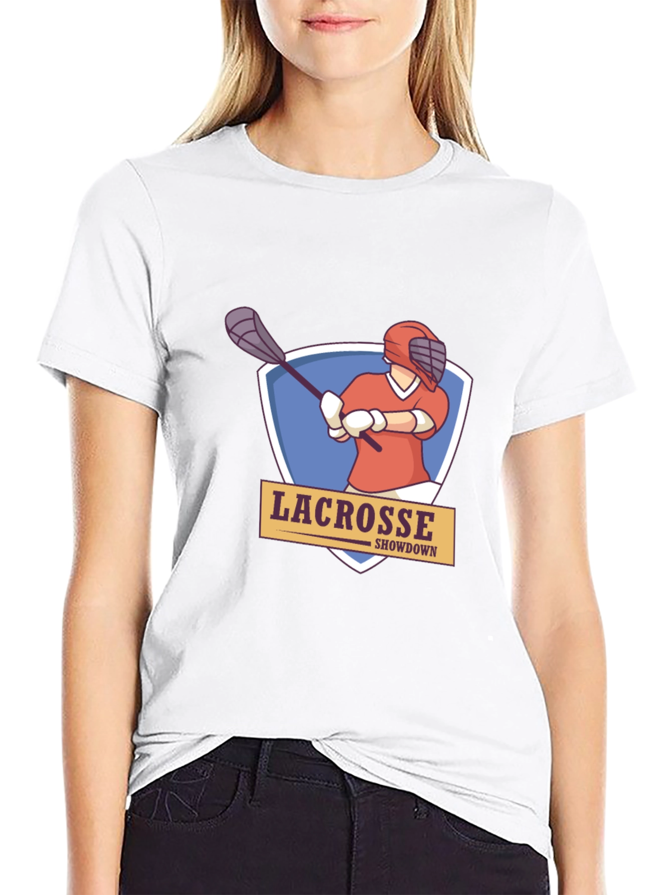 Lacrosse Showdown T-Shirt - Premium Cotton Blend