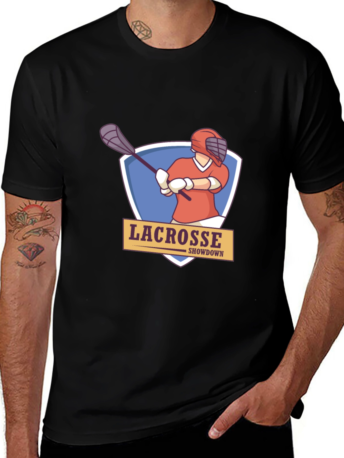 Lacrosse Showdown T-Shirt - Premium Cotton Blend