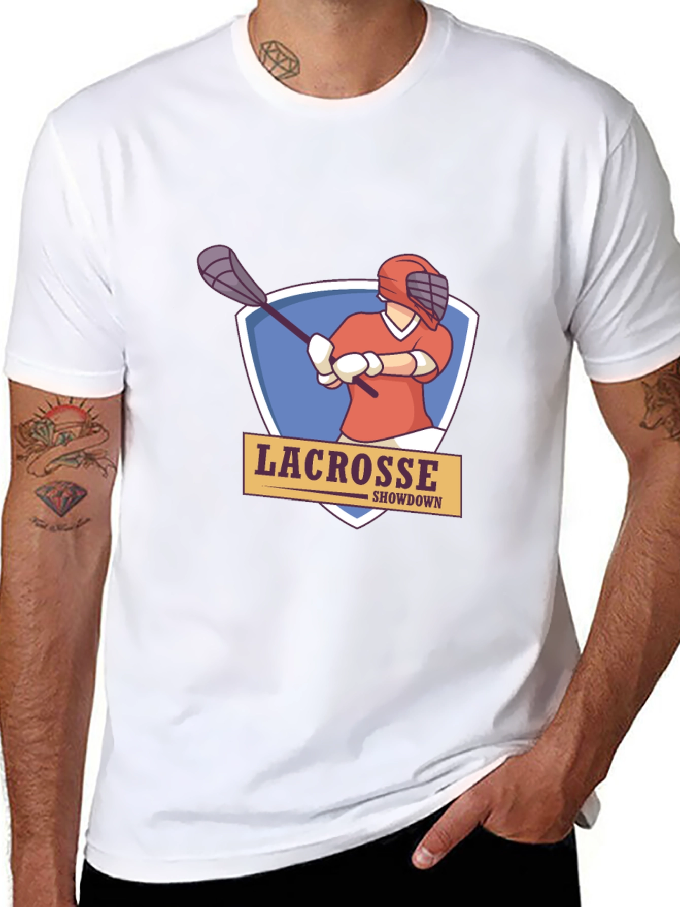 Lacrosse Showdown T-Shirt - Premium Cotton Blend