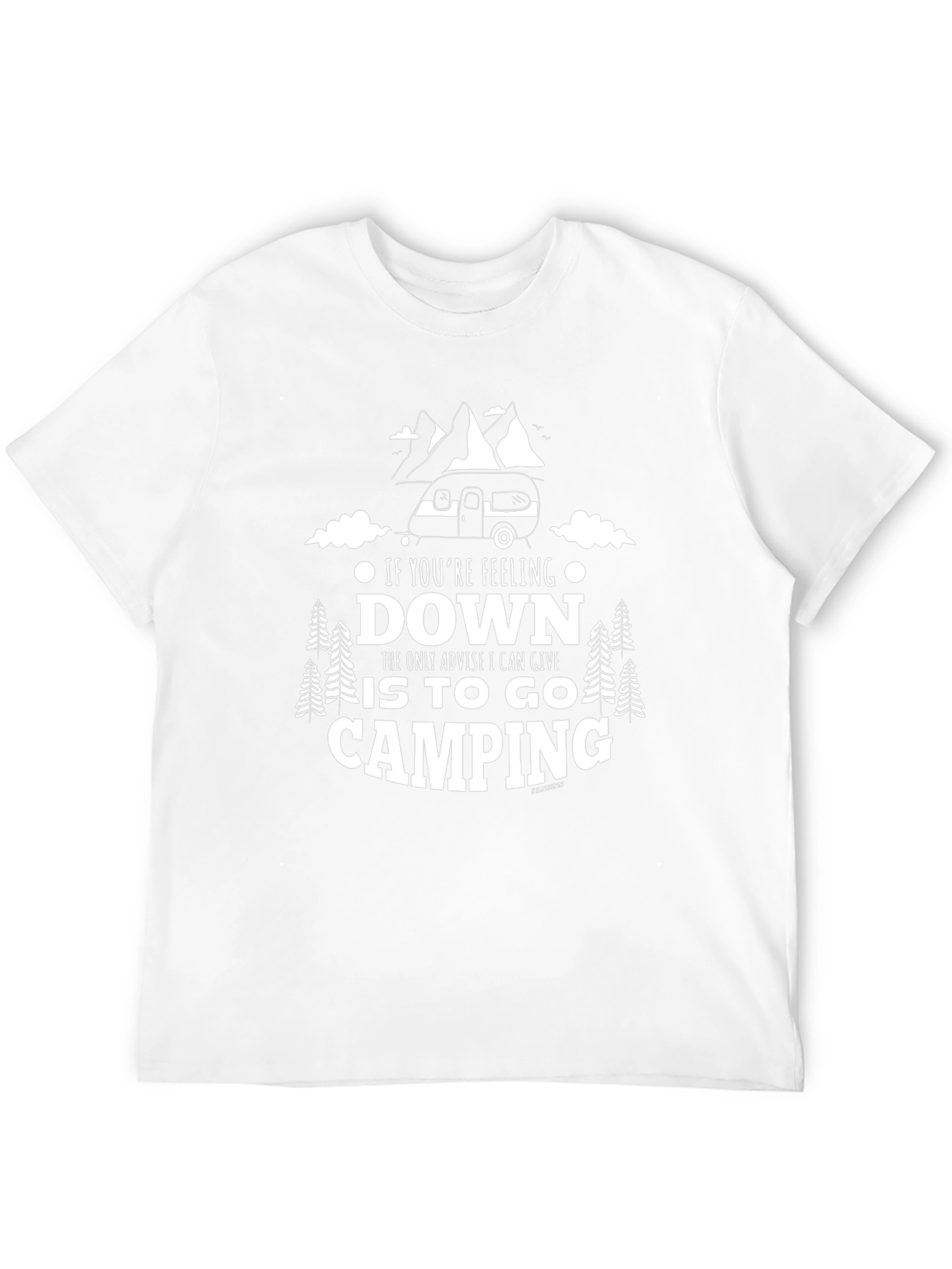 If Youre Feeling Down Go Camping Black T-Shirt
