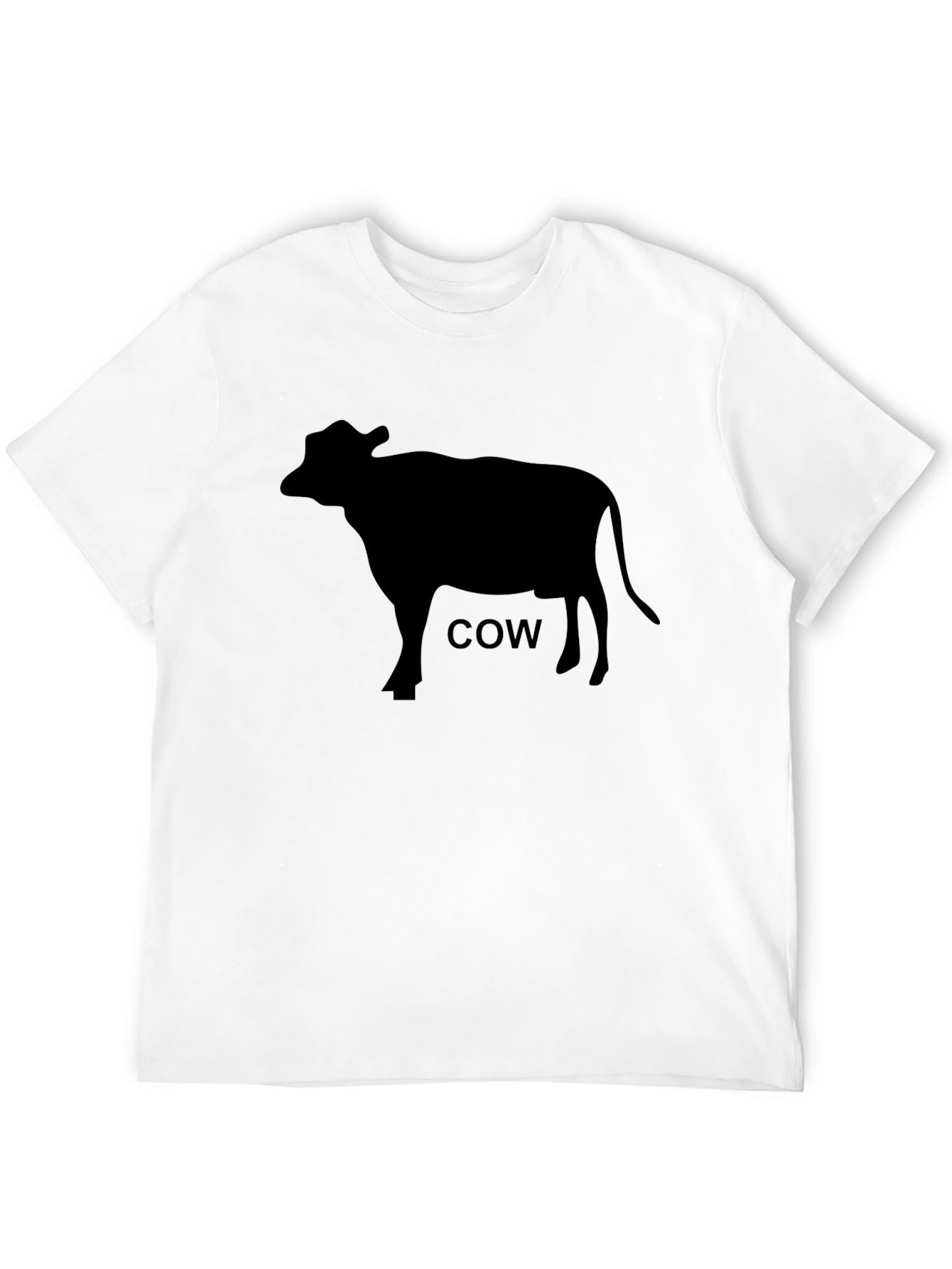 Cow Silhouette Graphic Tee - Unisex Black T-Shirt