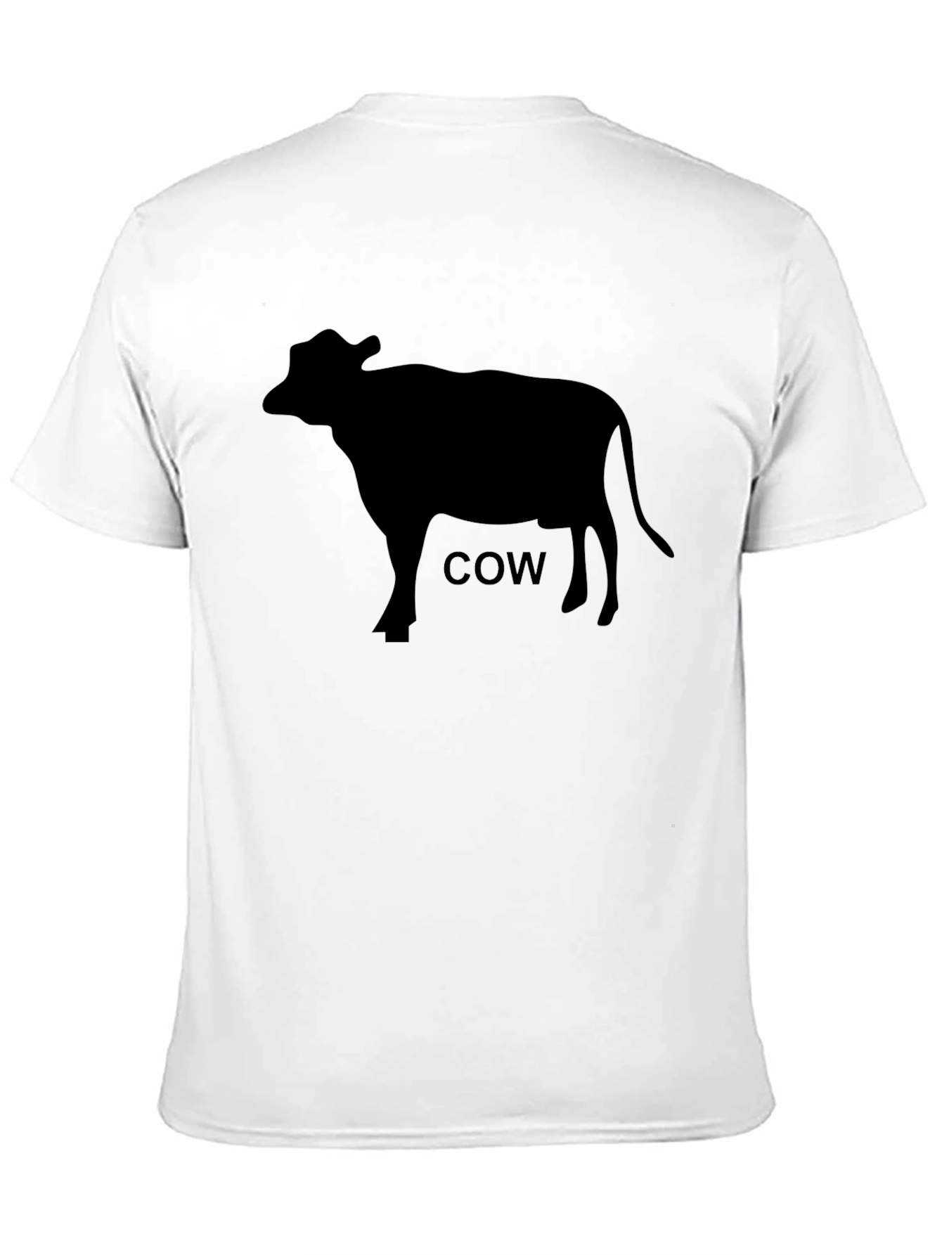 Cow Silhouette Graphic Tee - Unisex Black T-Shirt