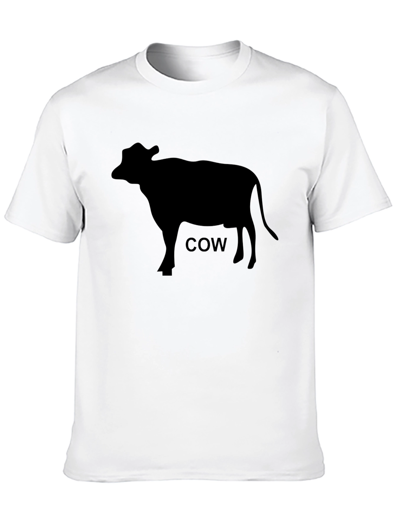 Cow Silhouette Graphic Tee - Unisex Black T-Shirt