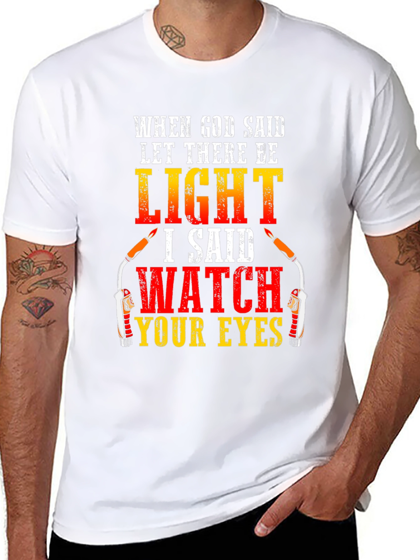 Welding Humor T-Shirt: Watch Your Eyes Funny Tee