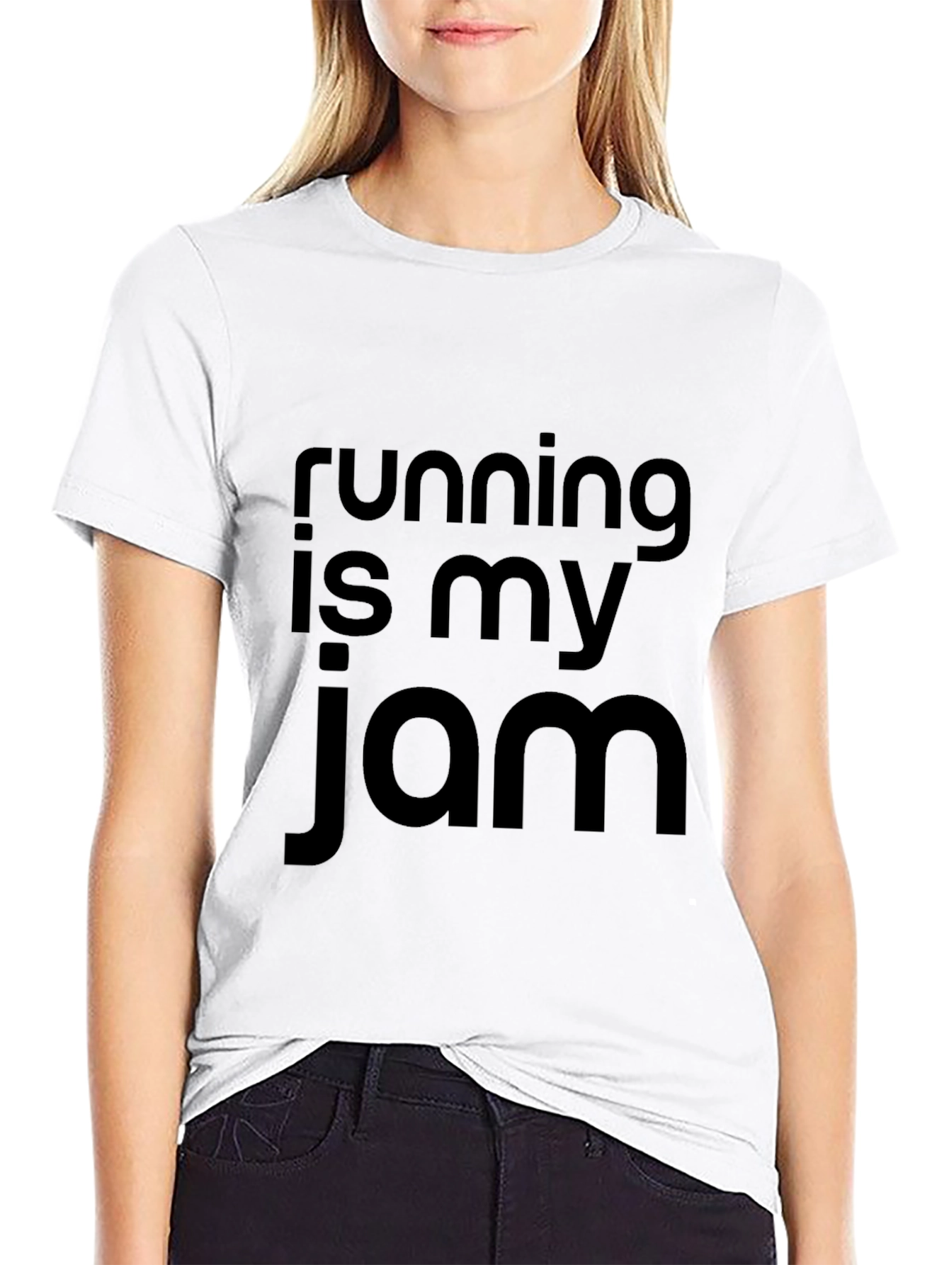 Running is My Jam Black Graphic Tee