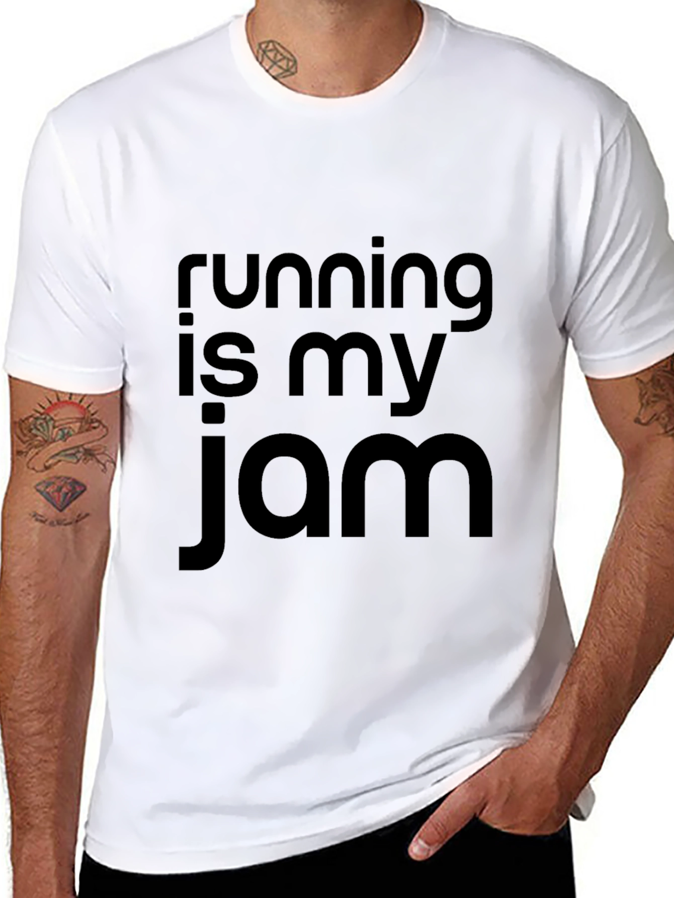 Running is My Jam Black Graphic Tee