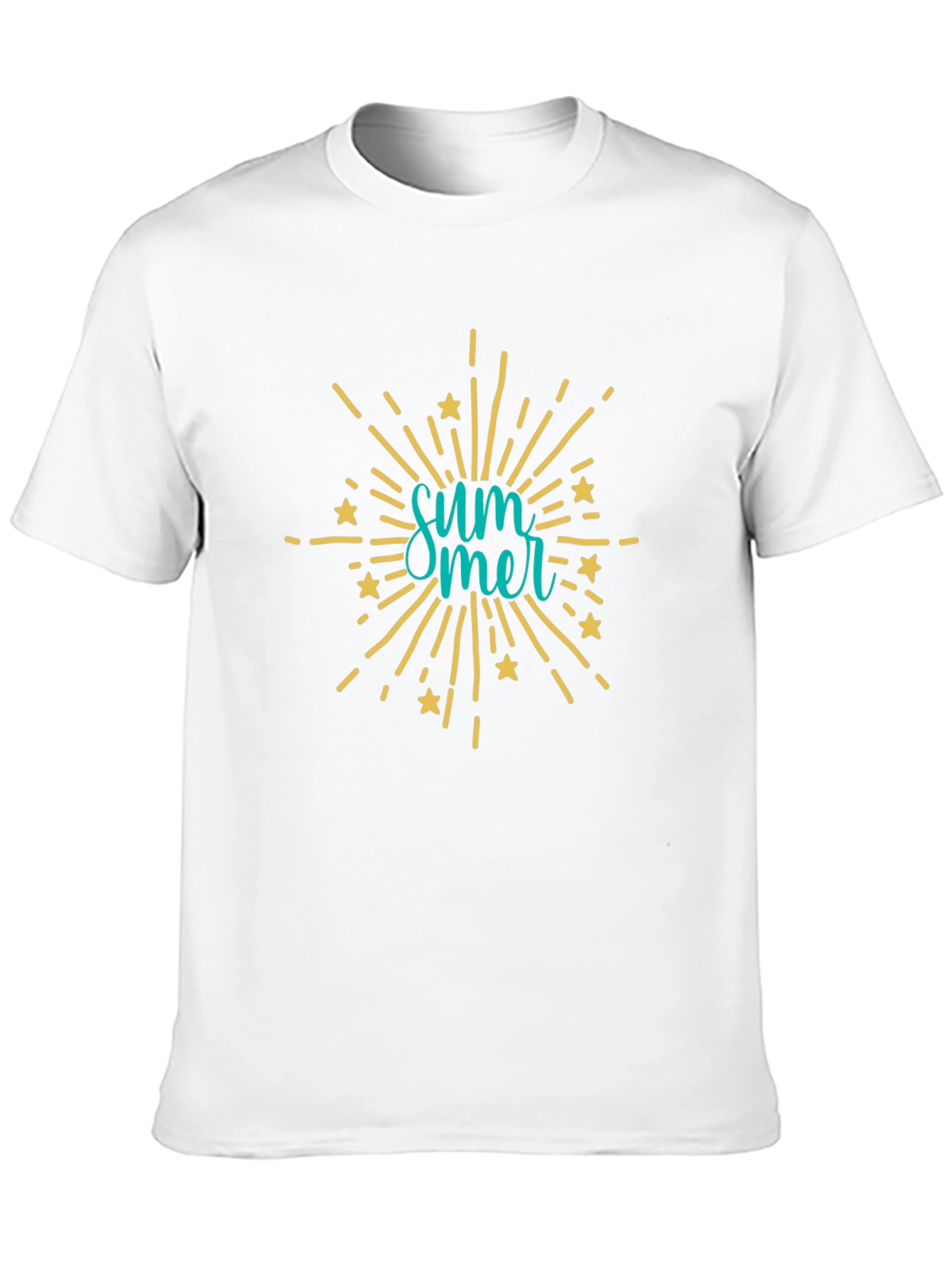 Summer Graphic Print Black T-Shirt
