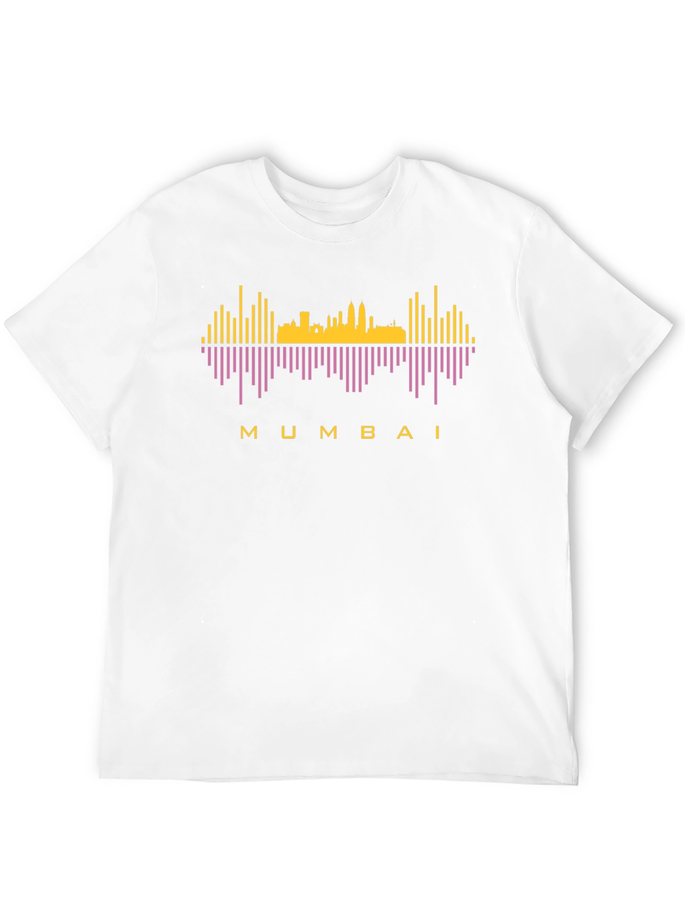 Mumbai Skyline Graphic Tee - Black Cotton T-Shirt