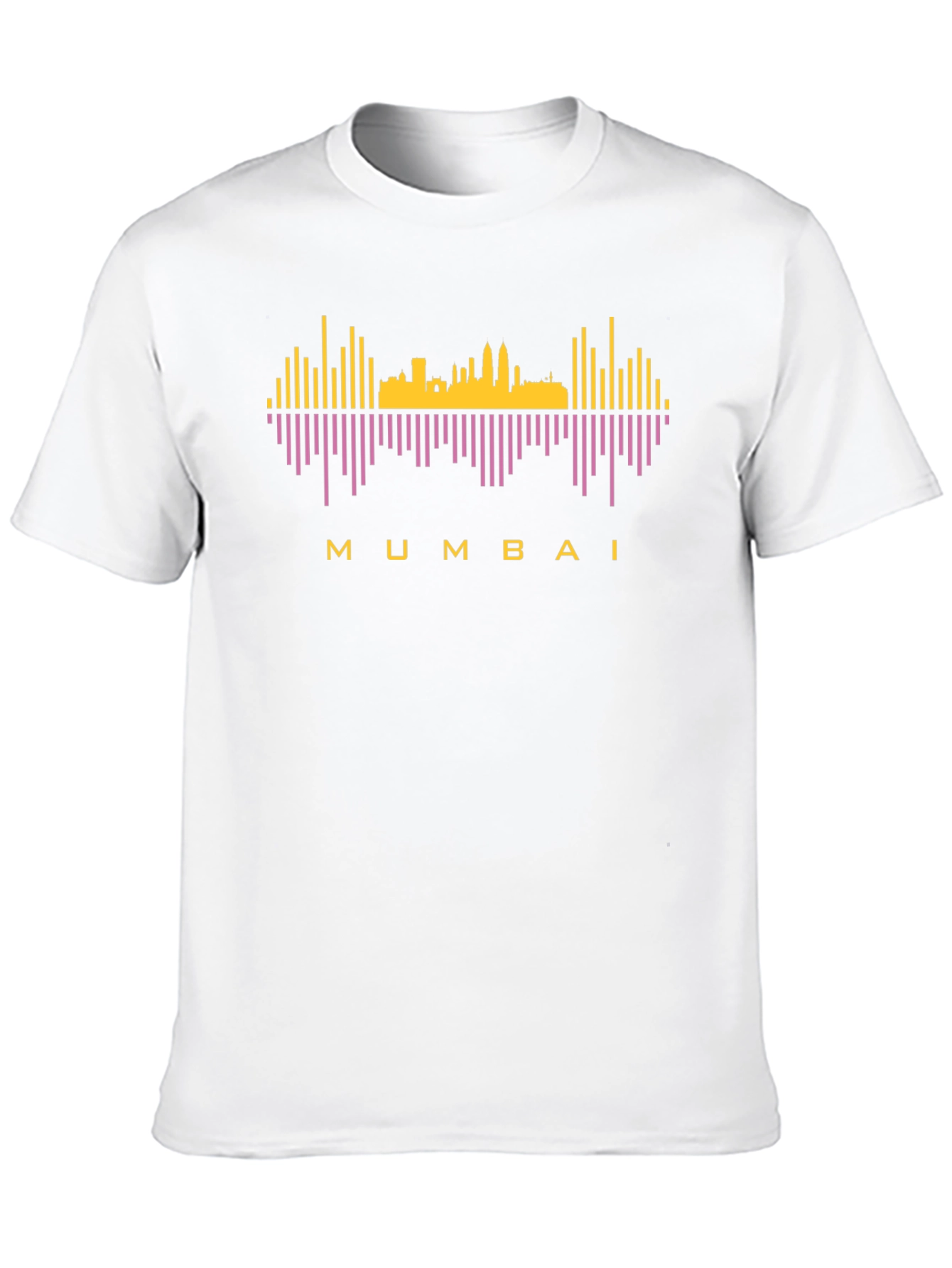 Mumbai Skyline Graphic Tee - Black Cotton T-Shirt