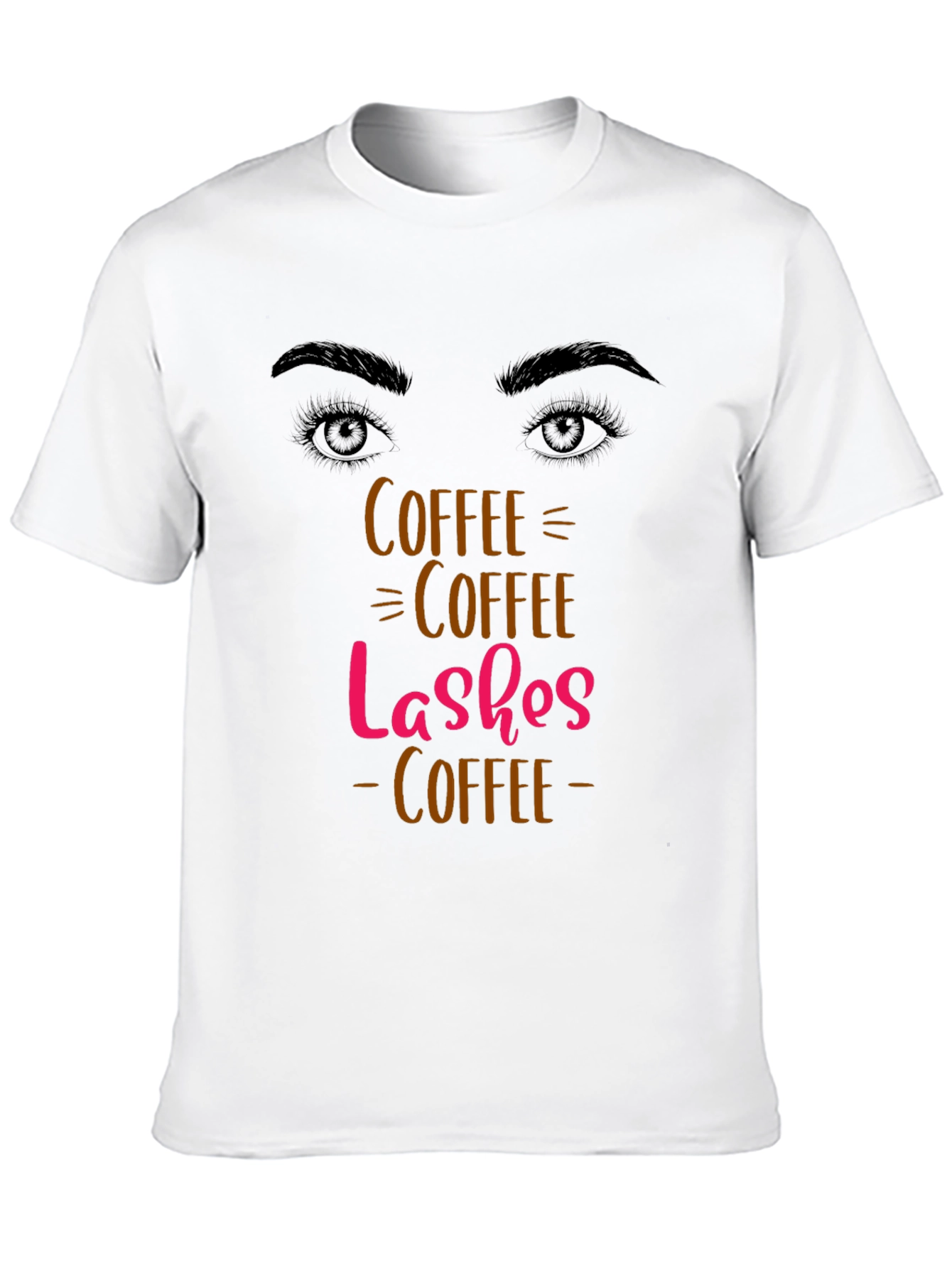 Coffee Lashes T-Shirt - Stylish Graphic Tee