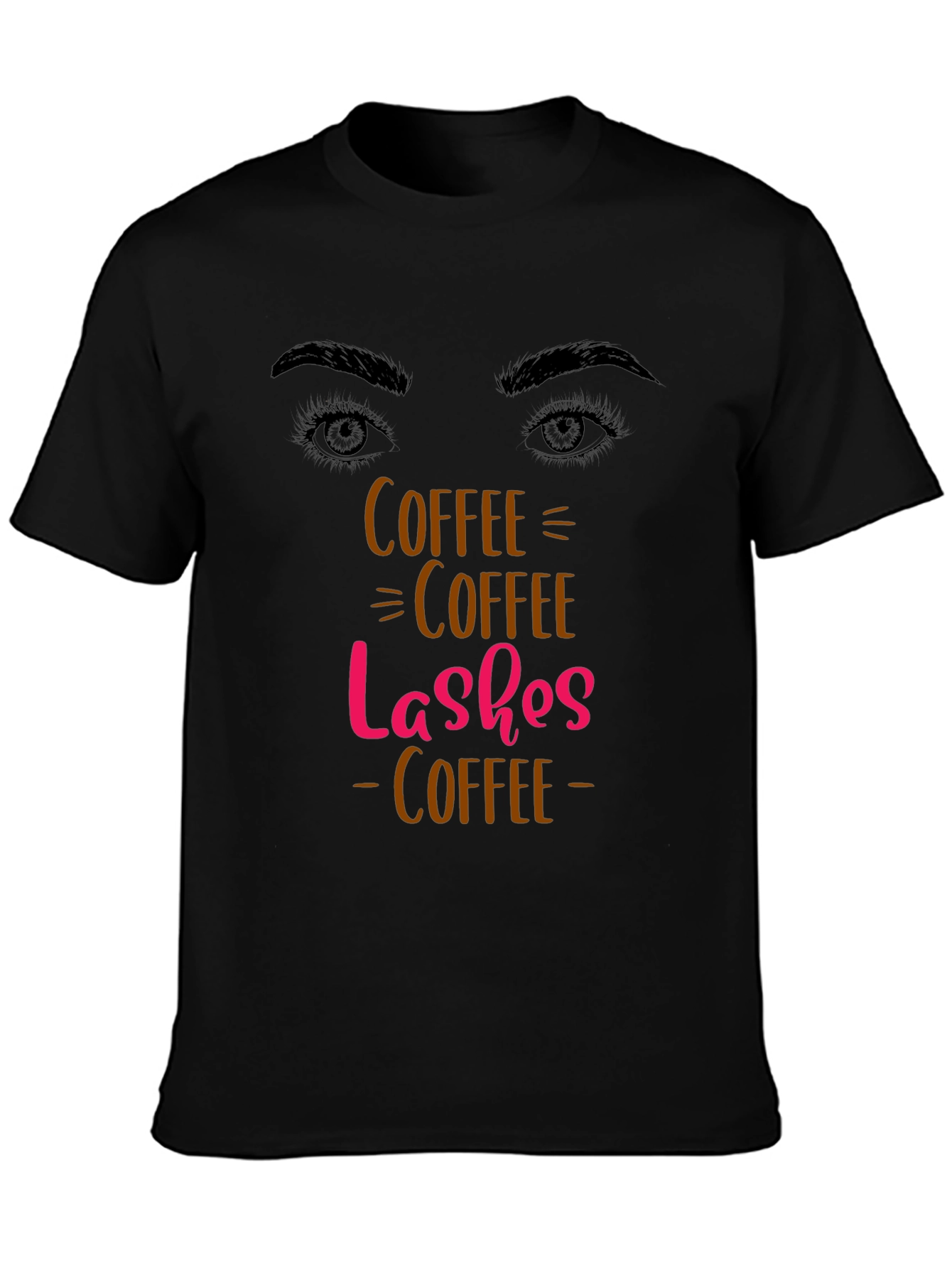 Coffee Lashes T-Shirt - Stylish Graphic Tee