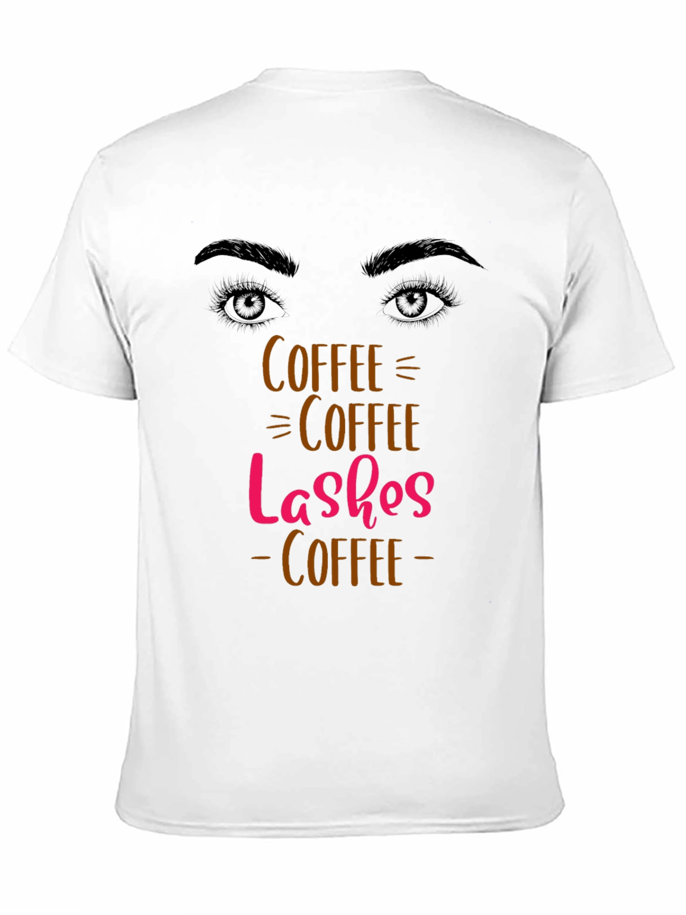 Coffee Lashes T-Shirt - Stylish Graphic Tee