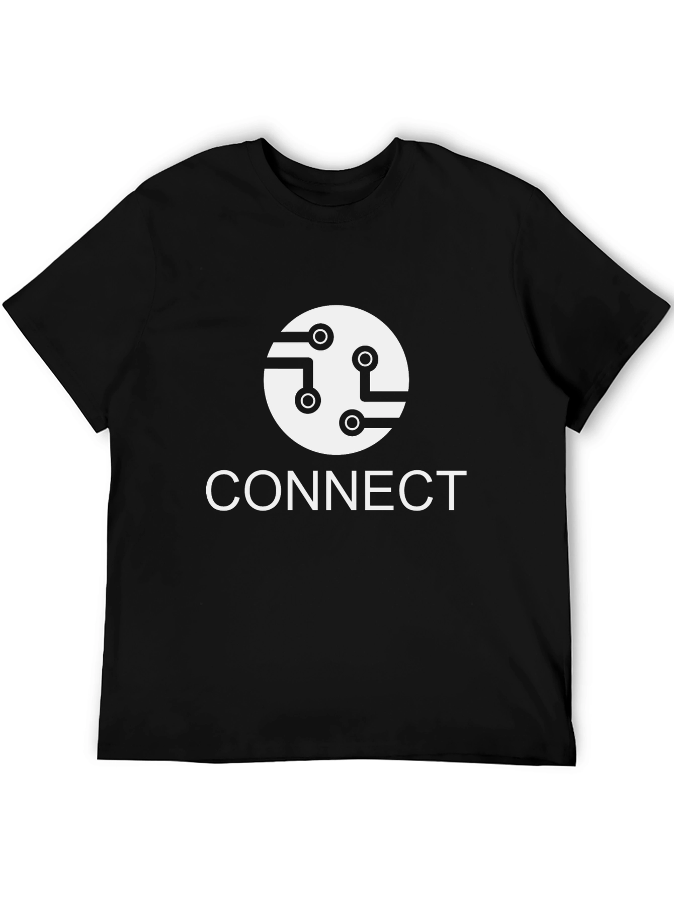 Connect Circuit Board Graphic Black T-Shirt