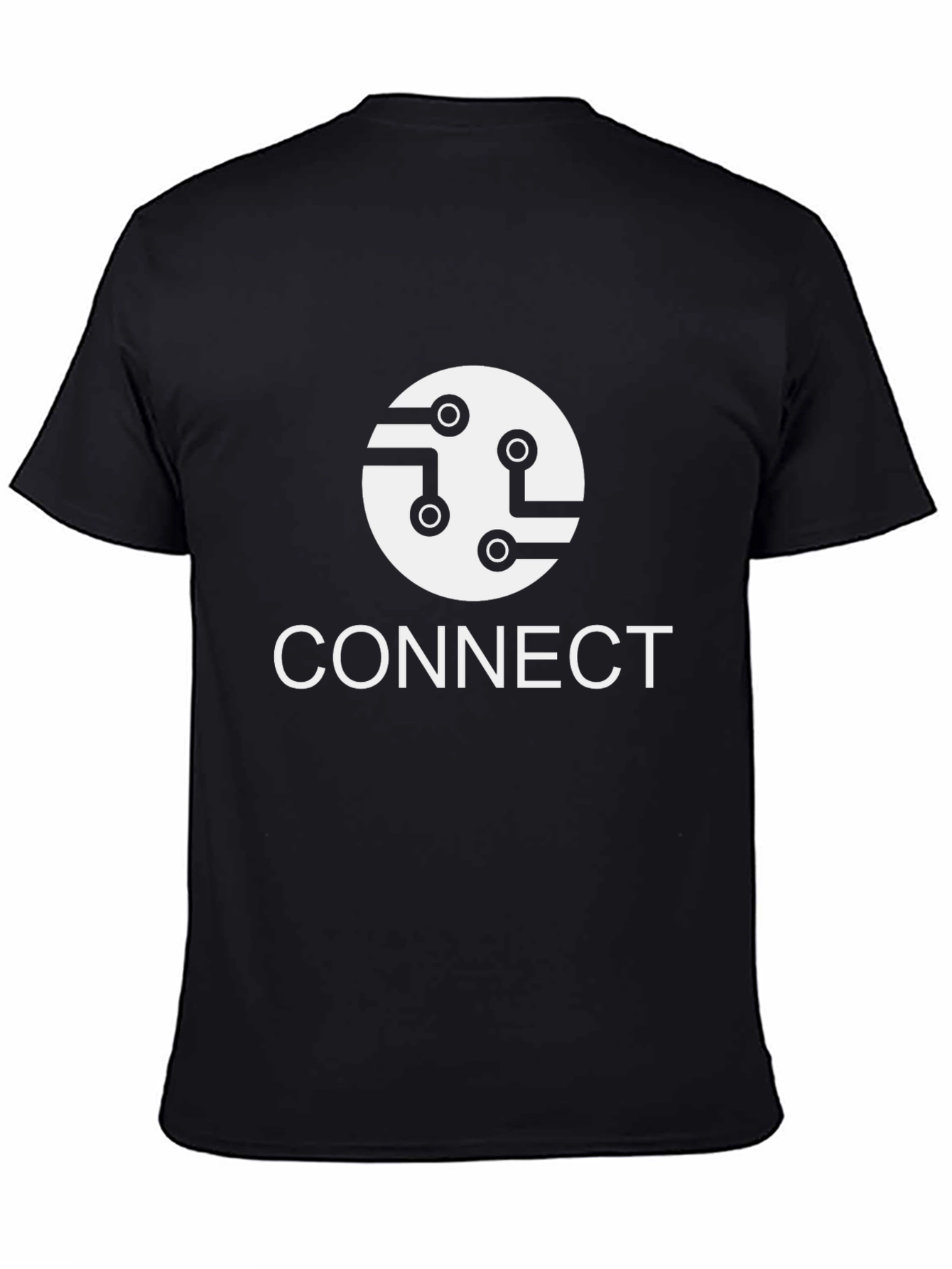 Connect Circuit Board Graphic Black T-Shirt
