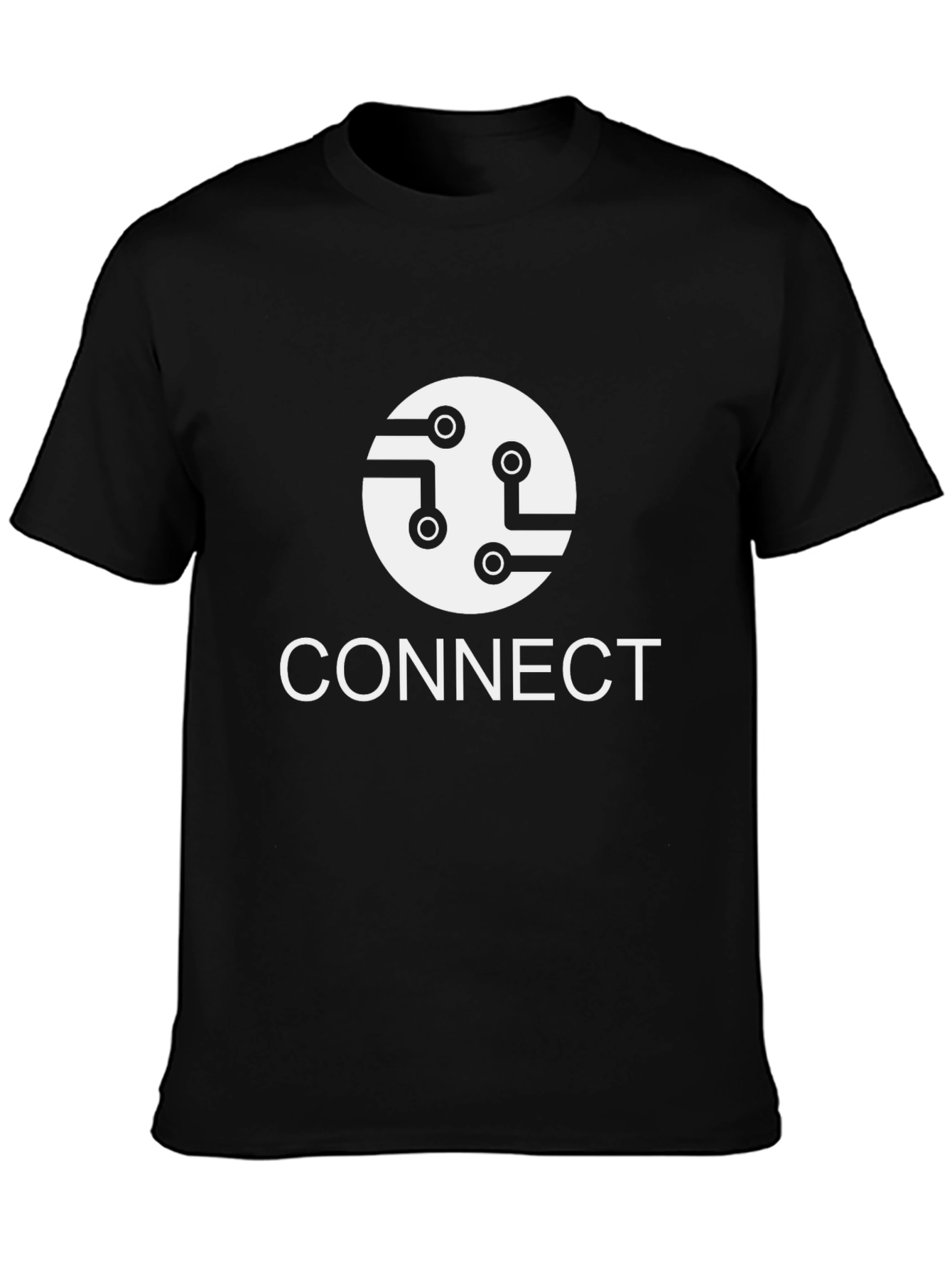 Connect Circuit Board Graphic Black T-Shirt