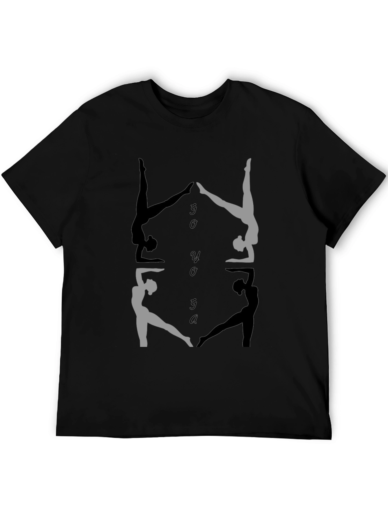 Yoga Silhouette Graphic Black T-Shirt