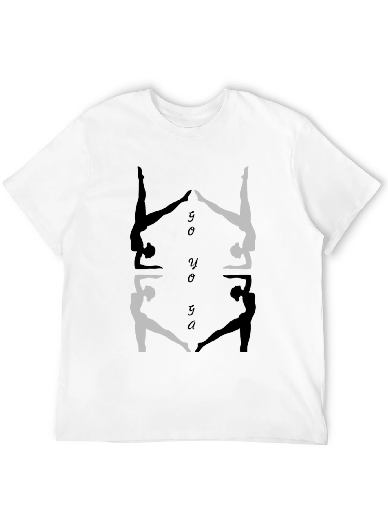 Yoga Silhouette Graphic Black T-Shirt