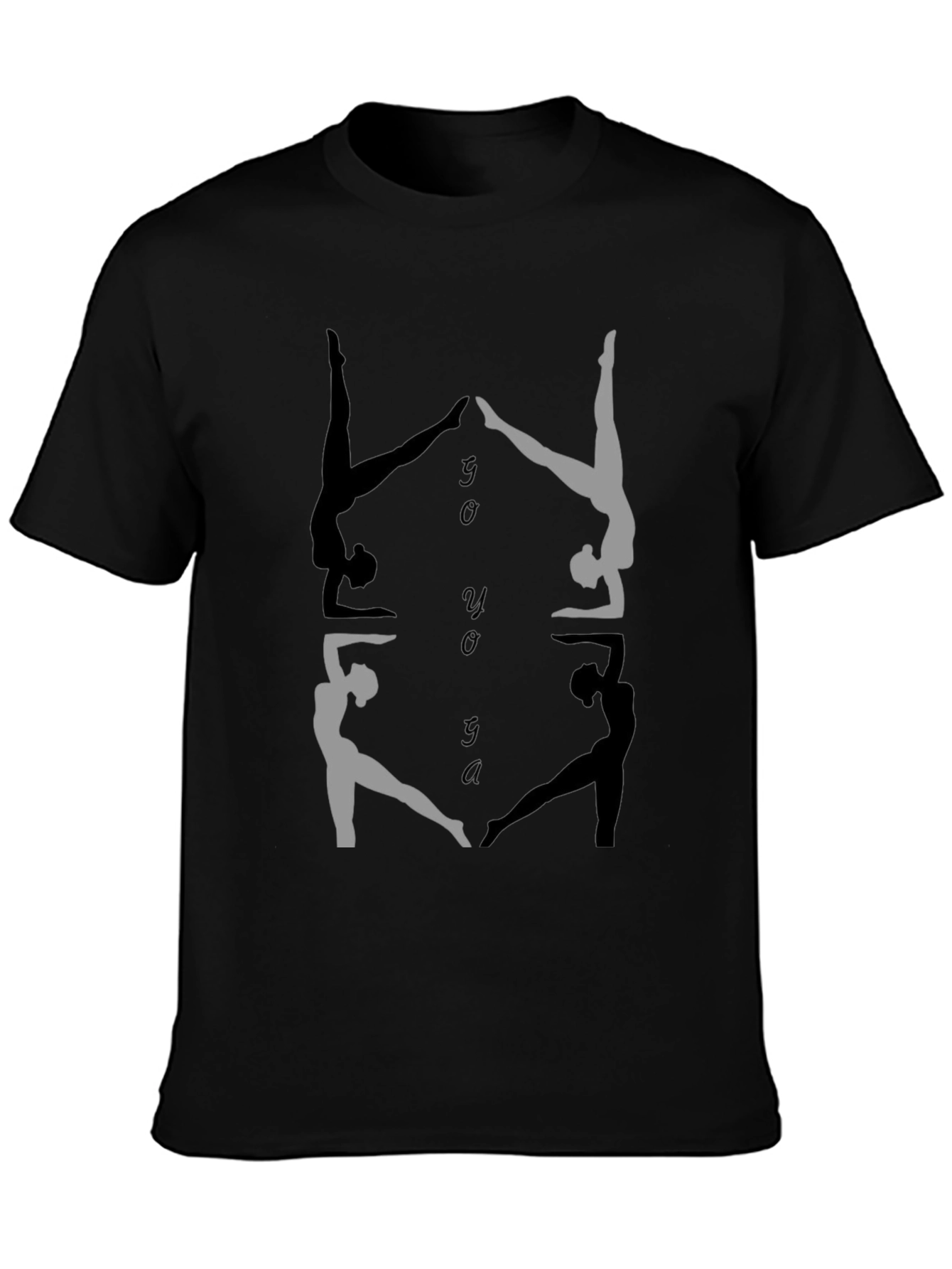Yoga Silhouette Graphic Black T-Shirt