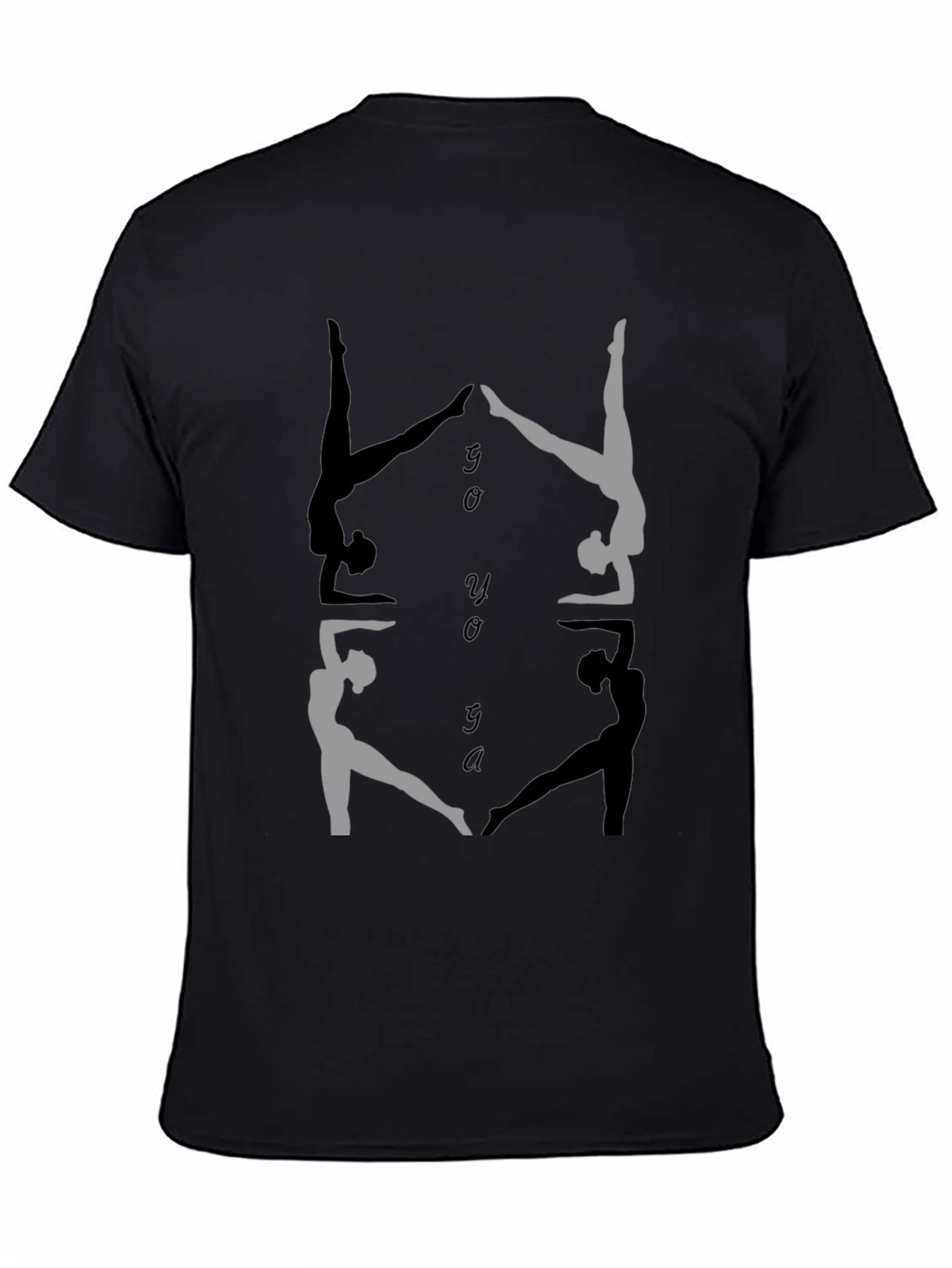 Yoga Silhouette Graphic Black T-Shirt