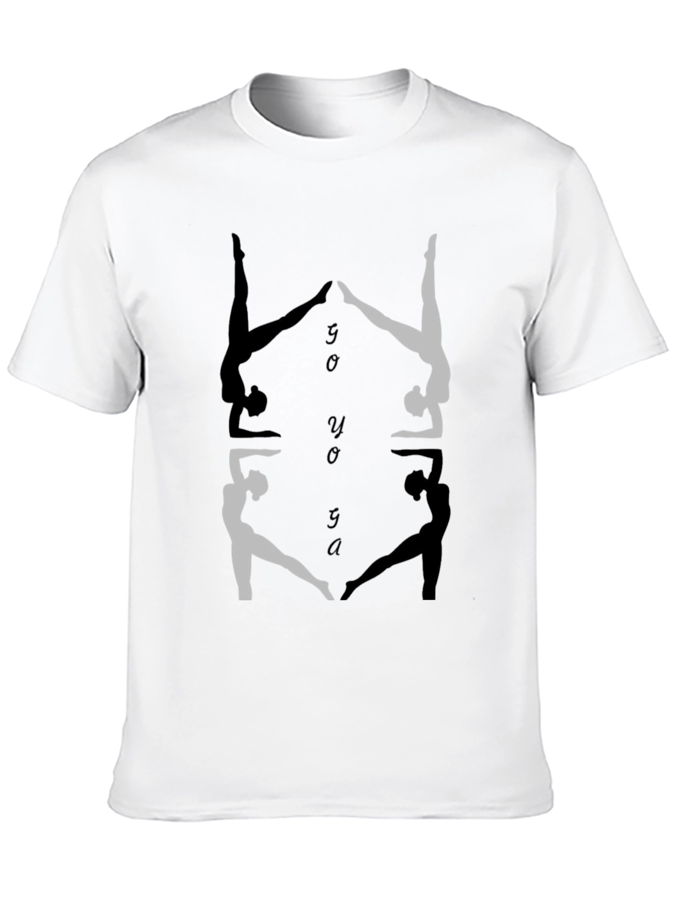Yoga Silhouette Graphic Black T-Shirt