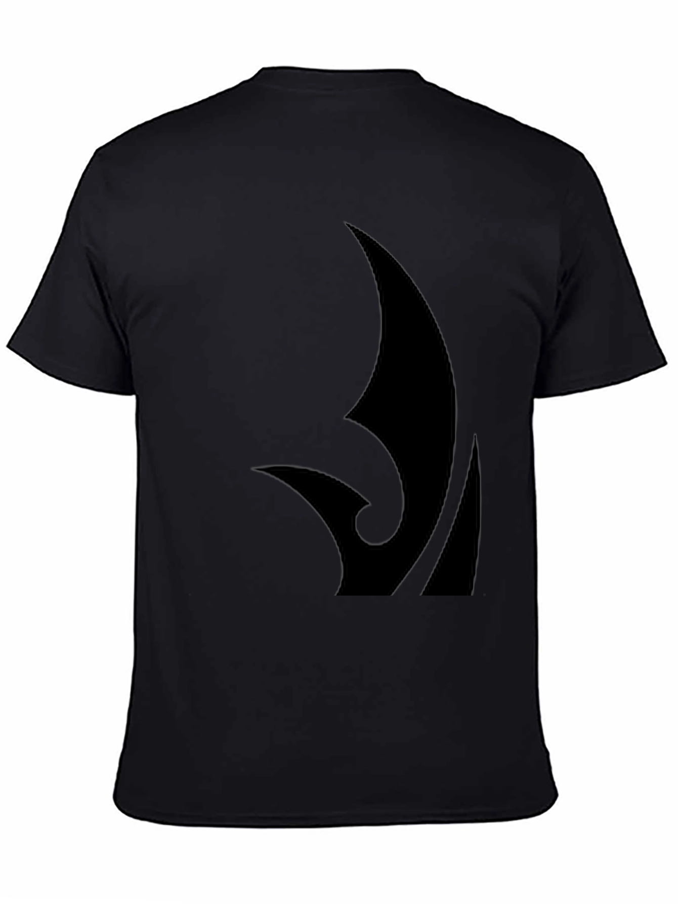 Black Graphic Tee - Abstract Design