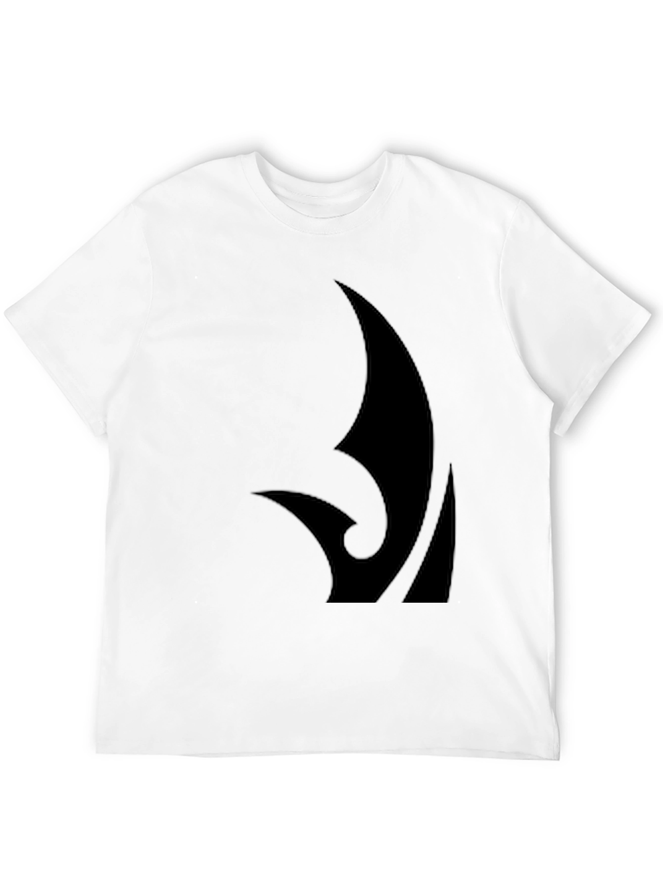 Black Graphic Tee - Abstract Design