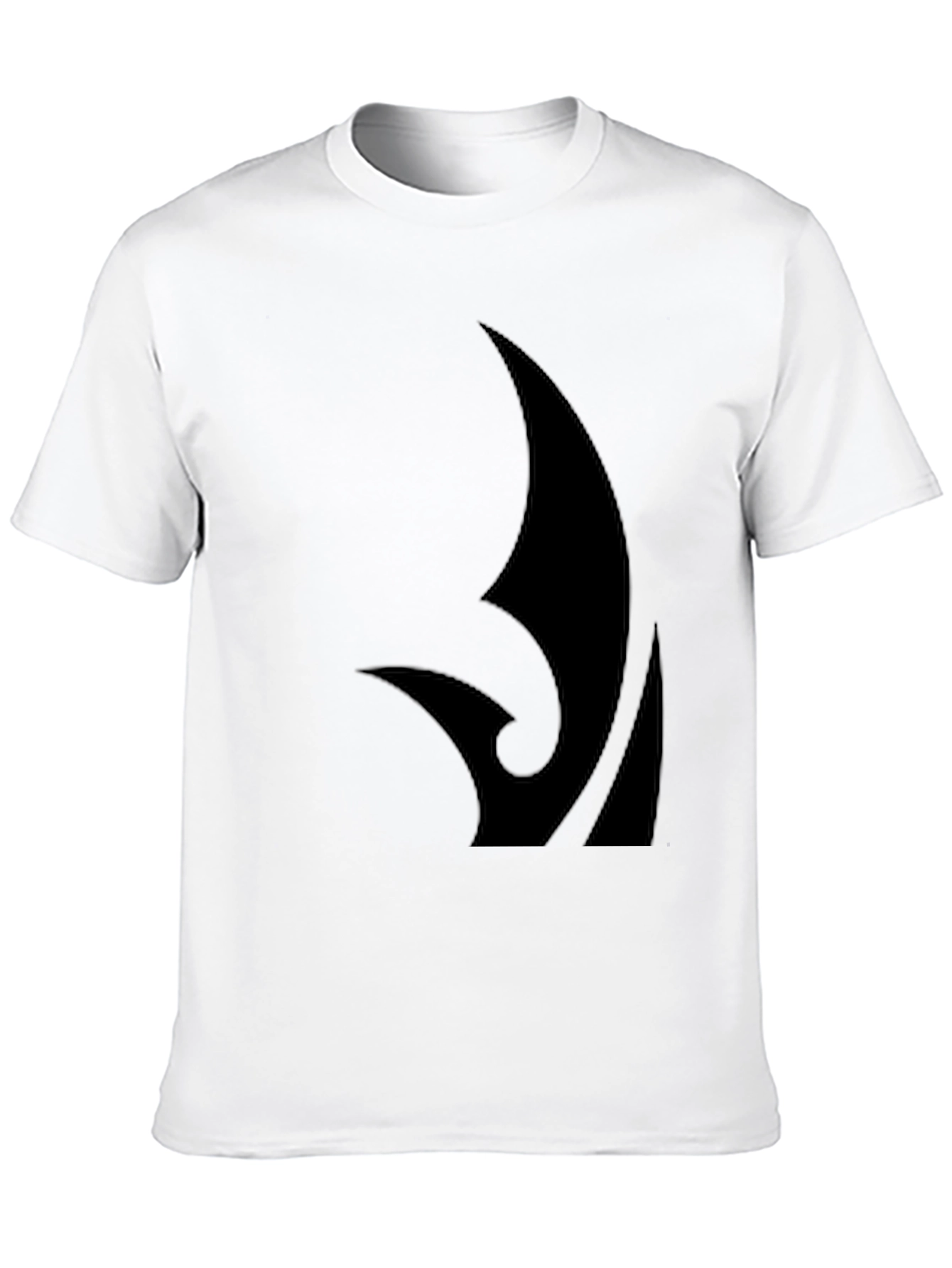 Black Graphic Tee - Abstract Design