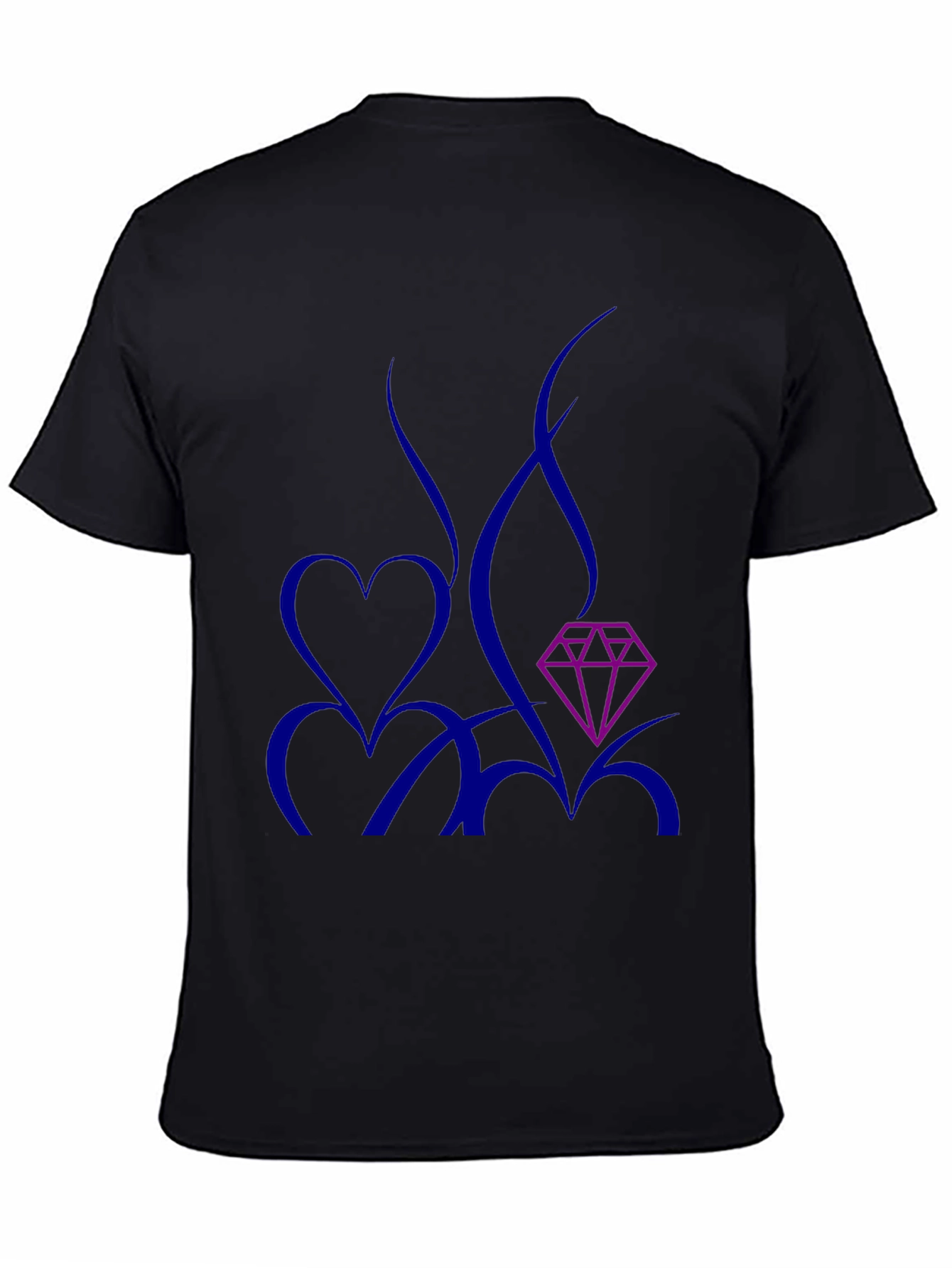 Modern Graphic Tee: Heart & Diamond Design
