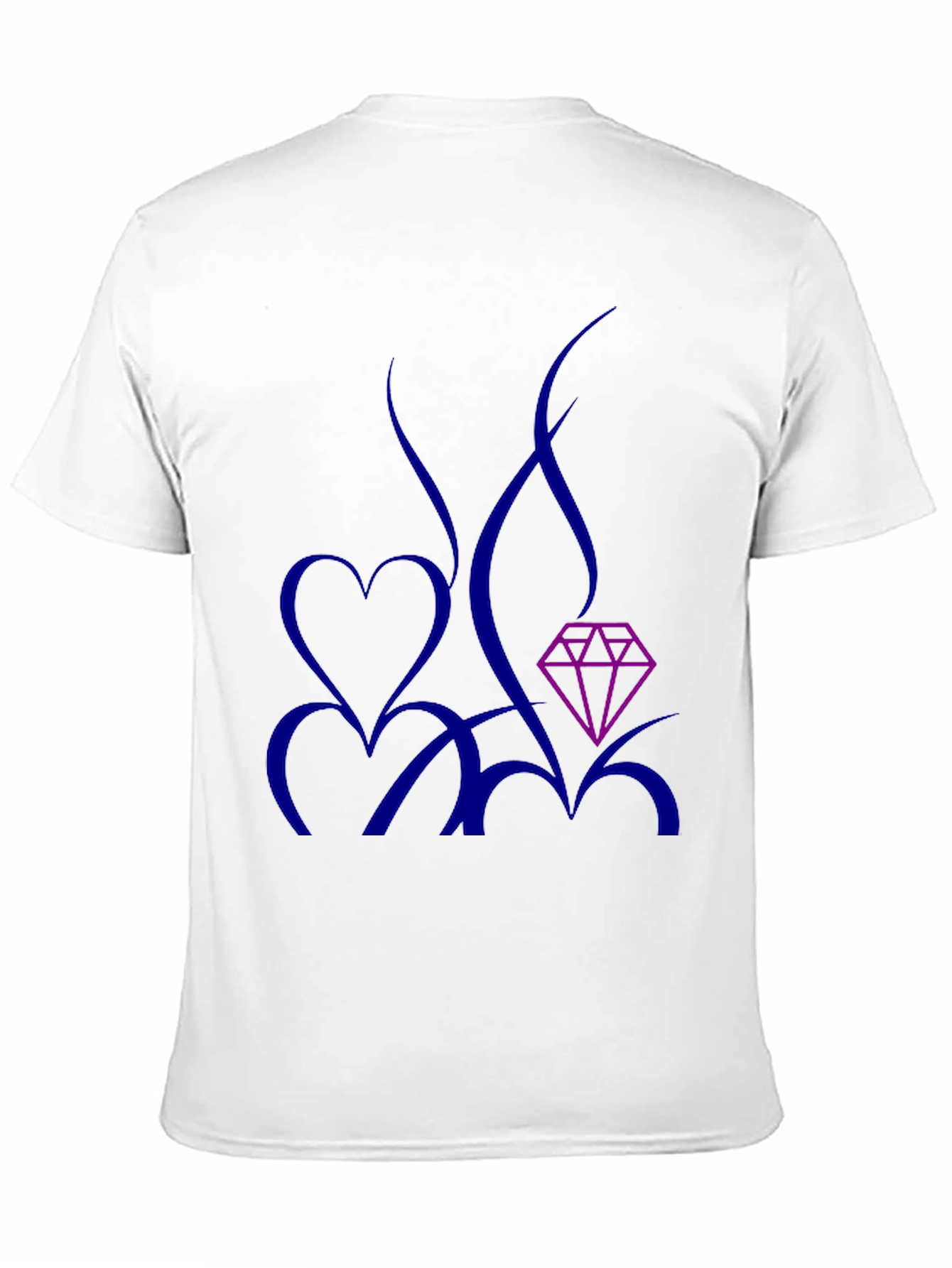 Modern Graphic Tee: Heart & Diamond Design