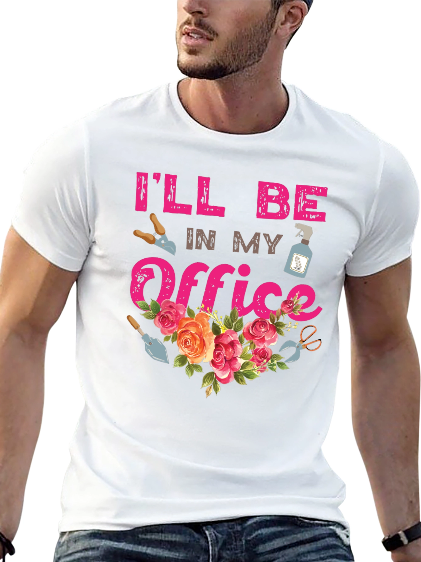 Gardeners Office T-Shirt - Floral Garden Tee