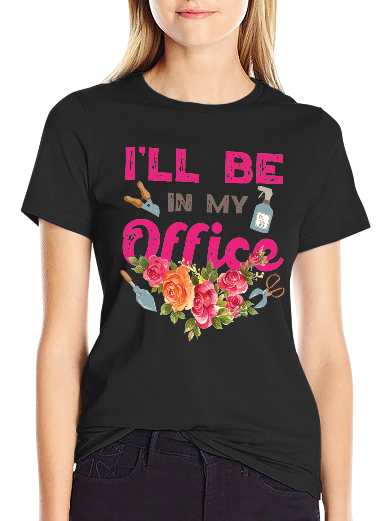 Gardeners Office T-Shirt - Floral Garden Tee