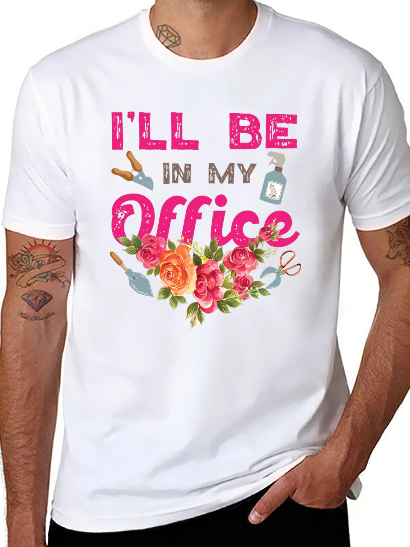 Gardeners Office T-Shirt - Floral Garden Tee