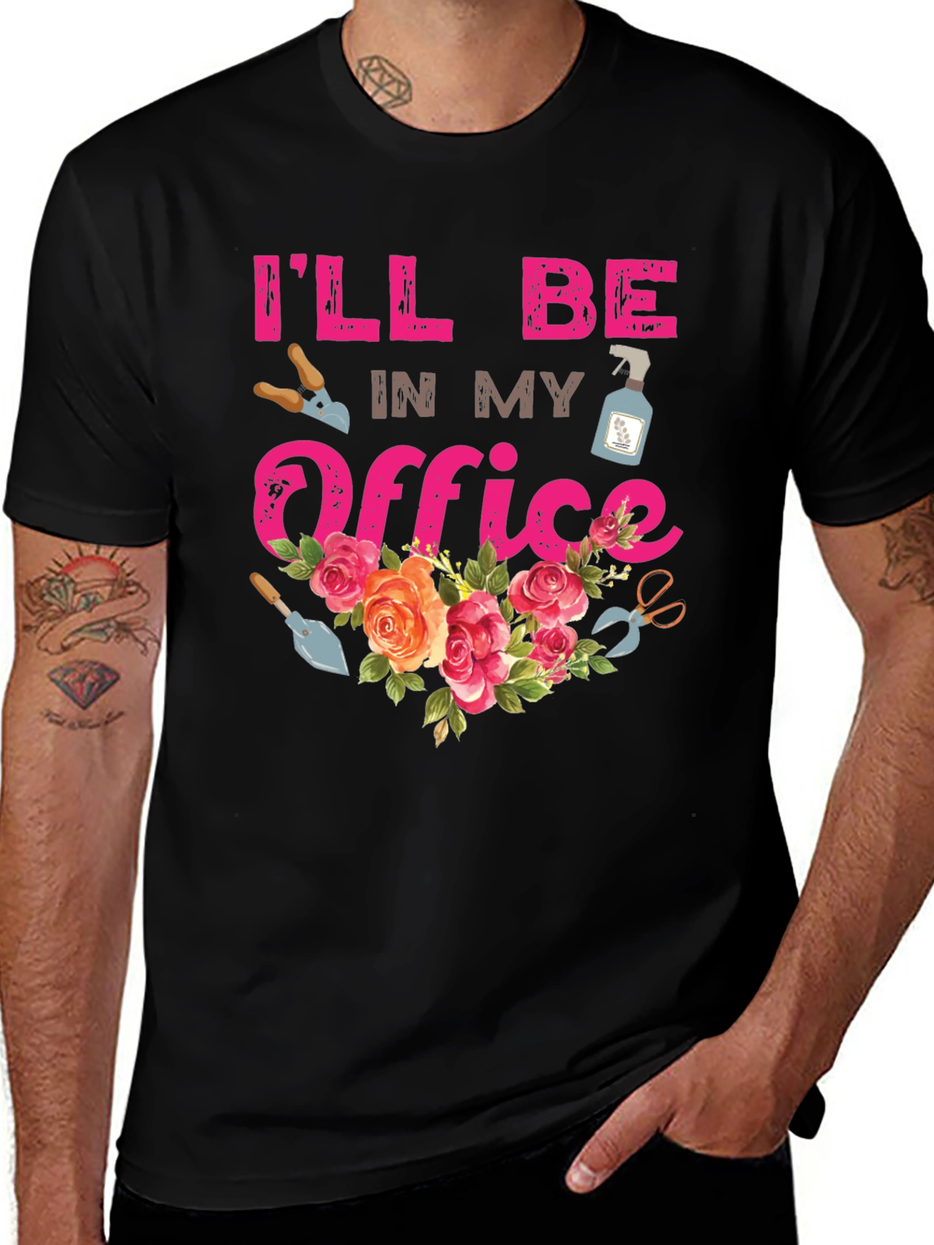 Gardeners Office T-Shirt - Floral Garden Tee