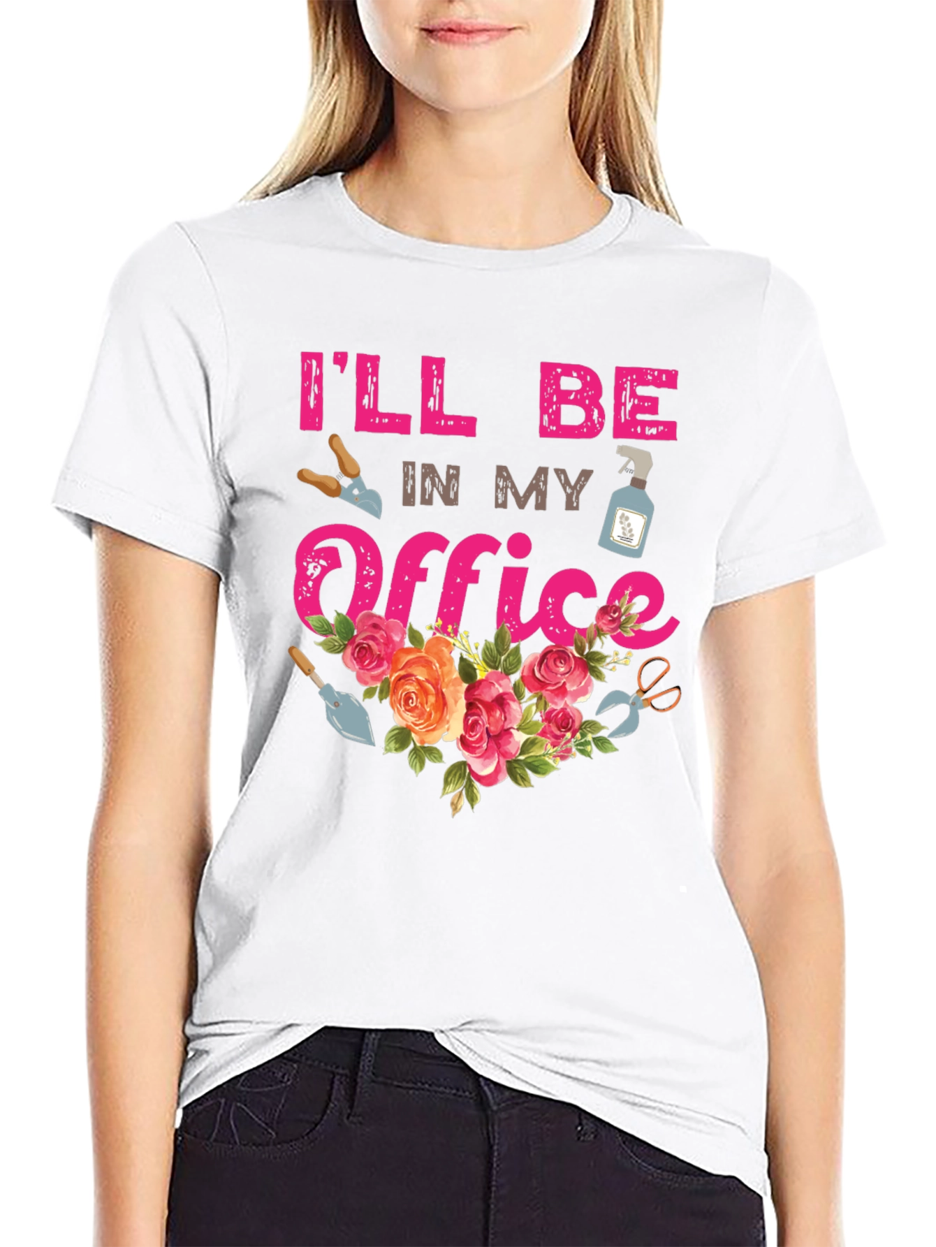 Gardeners Office T-Shirt - Floral Garden Tee