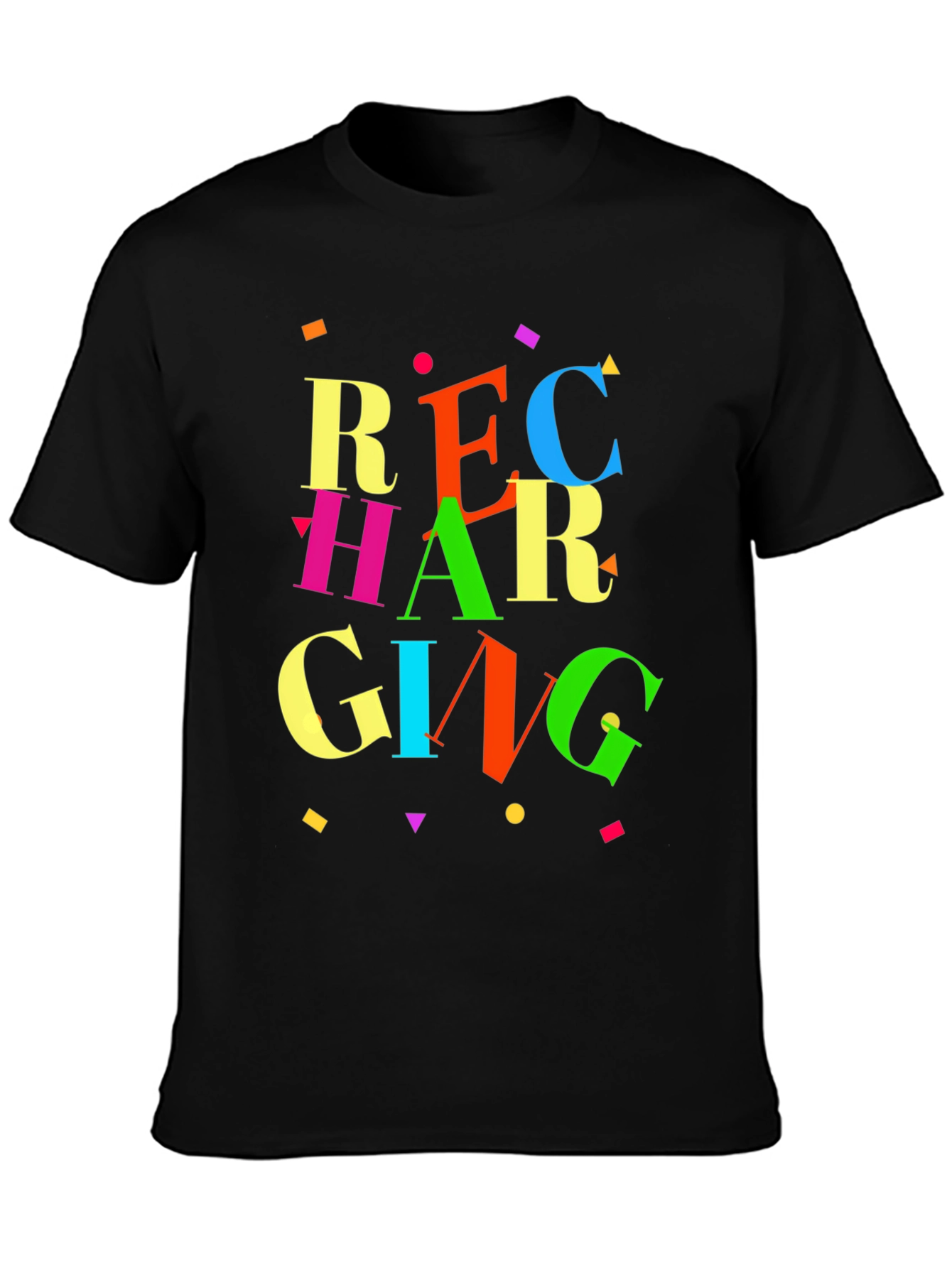 Recharging Graphic Tee - Retro Style