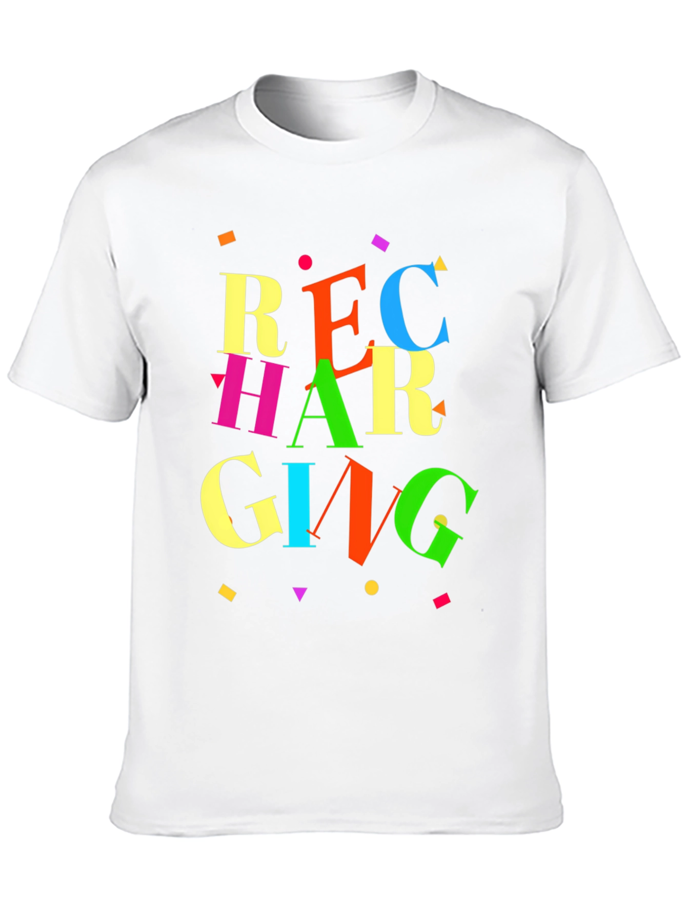 Recharging Graphic Tee - Retro Style
