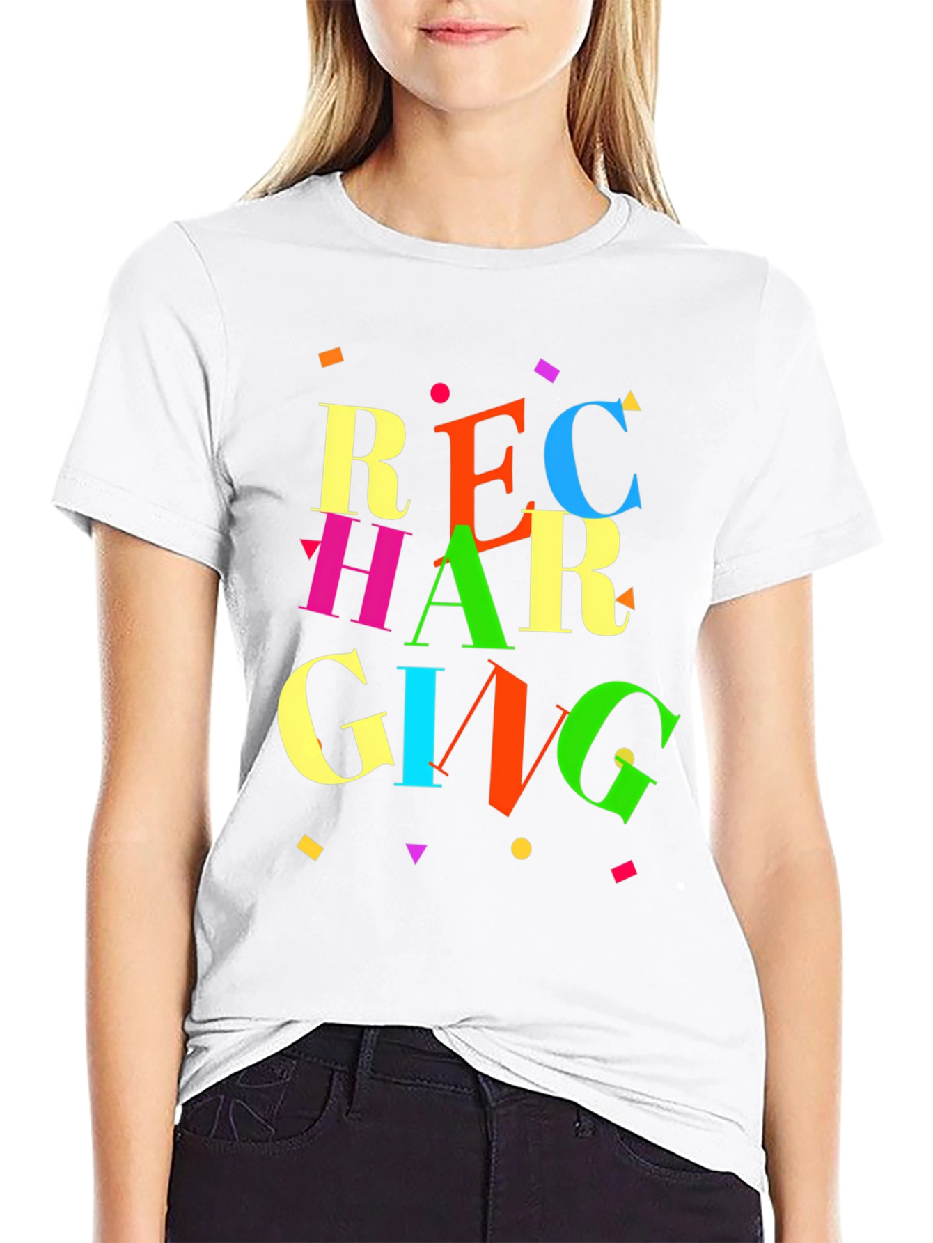 Recharging Graphic Tee - Retro Style
