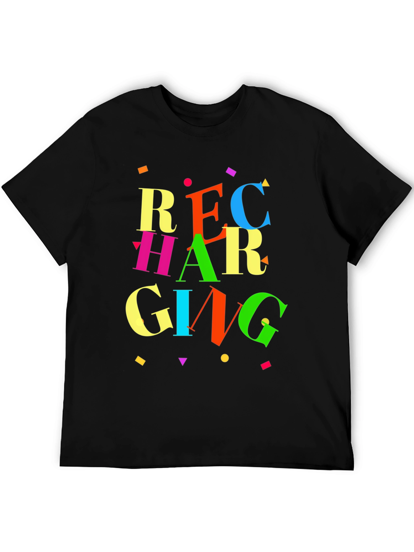 Recharging Graphic Tee - Retro Style