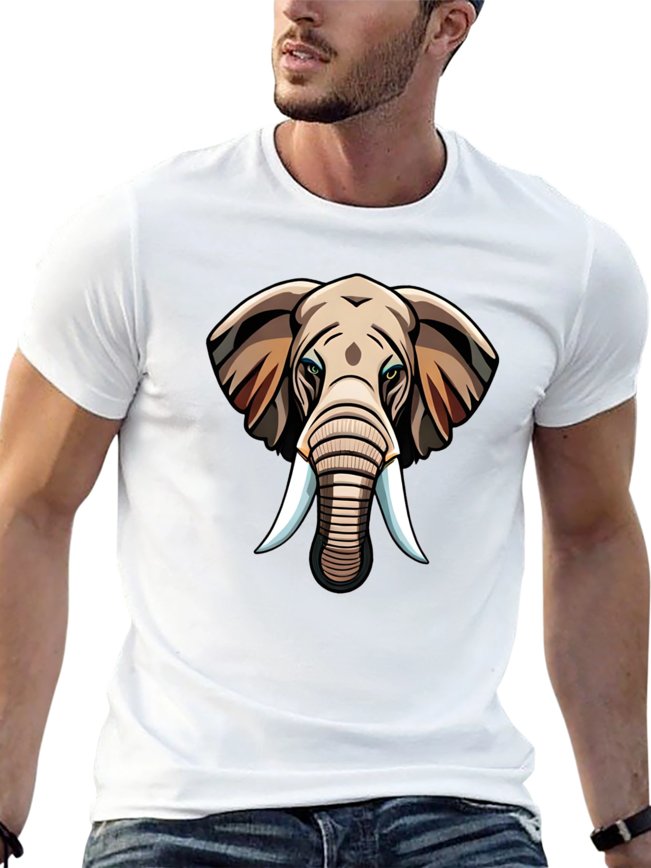 Elephant Graphic Tee - Black