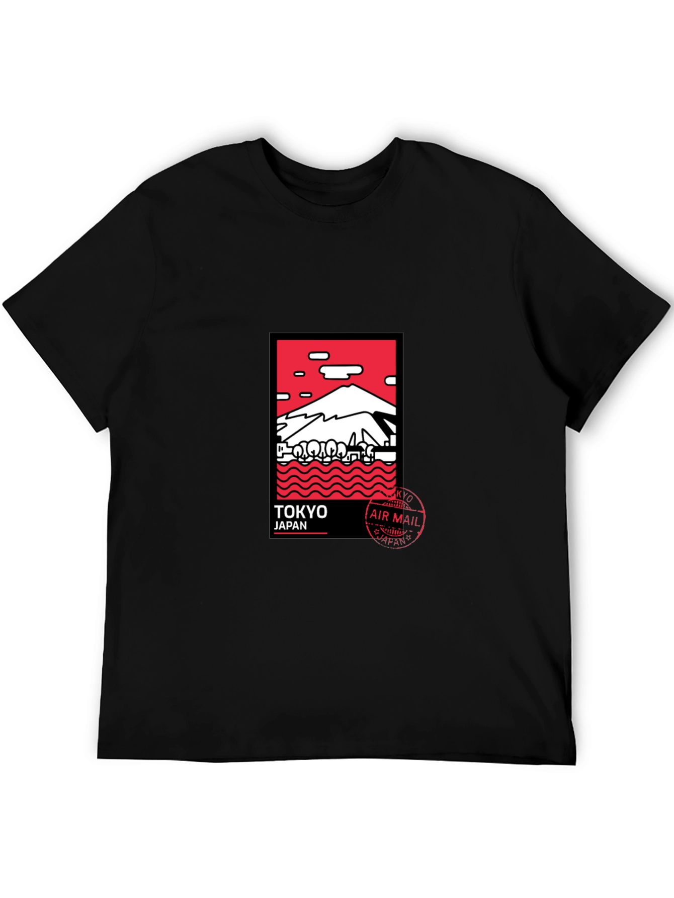 Tokyo Japan Graphic Tee - Black Crewneck