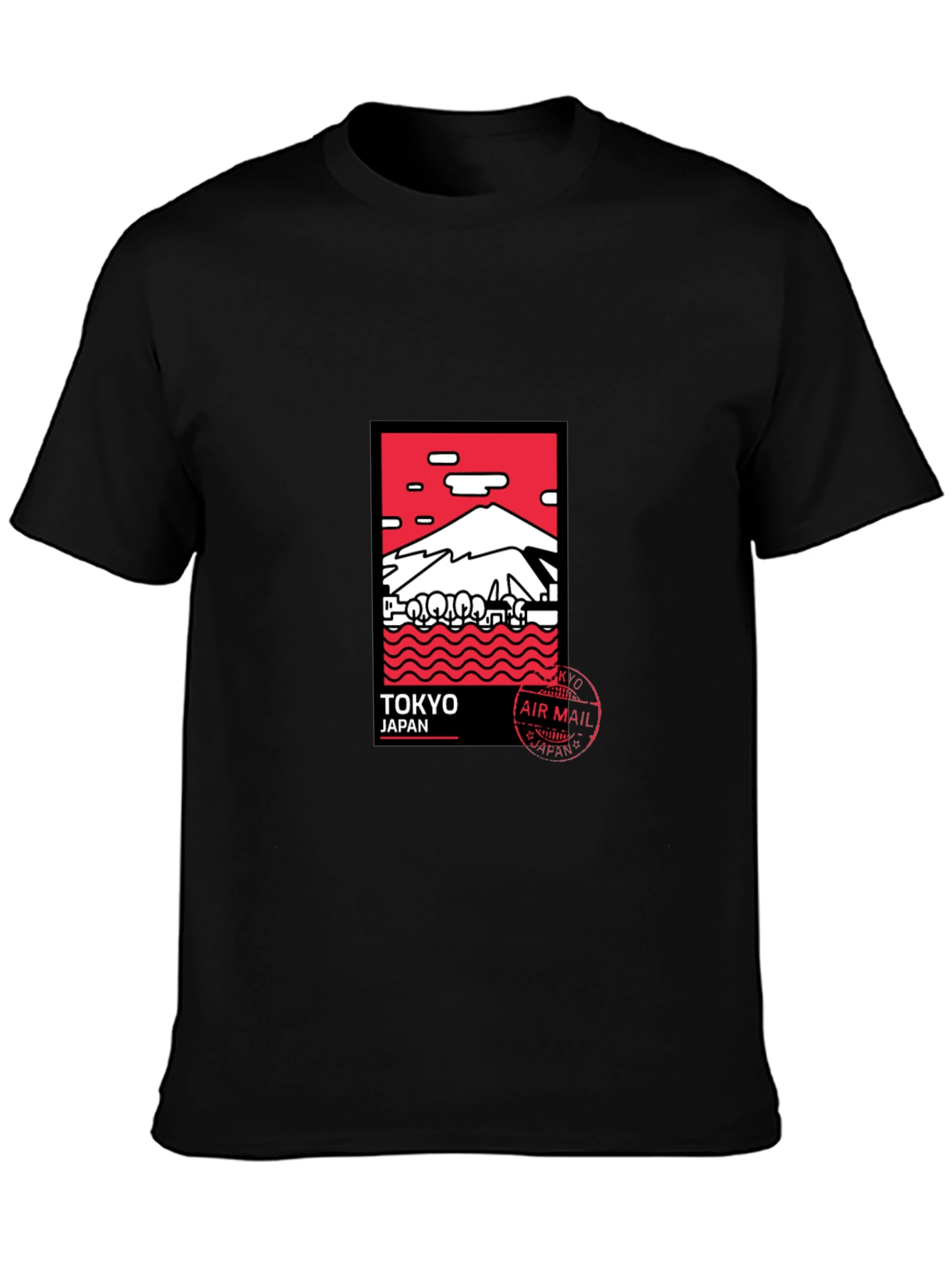 Tokyo Japan Graphic Tee - Black Crewneck