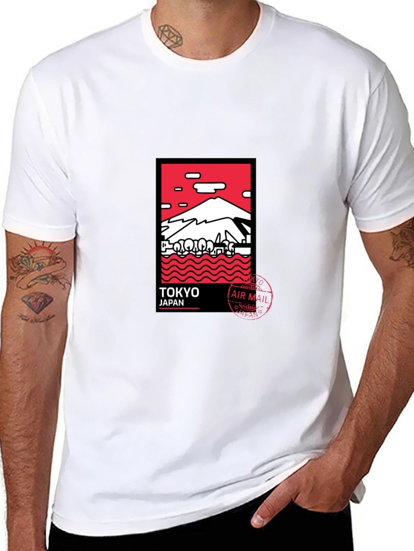 Tokyo Japan Graphic Tee - Black Crewneck