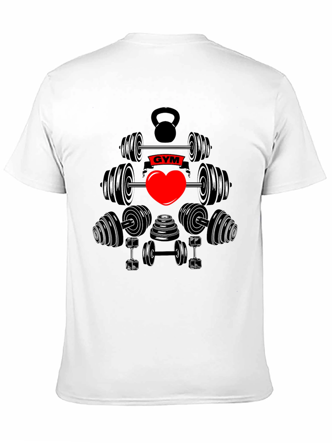 Gym Heart Black T-Shirt