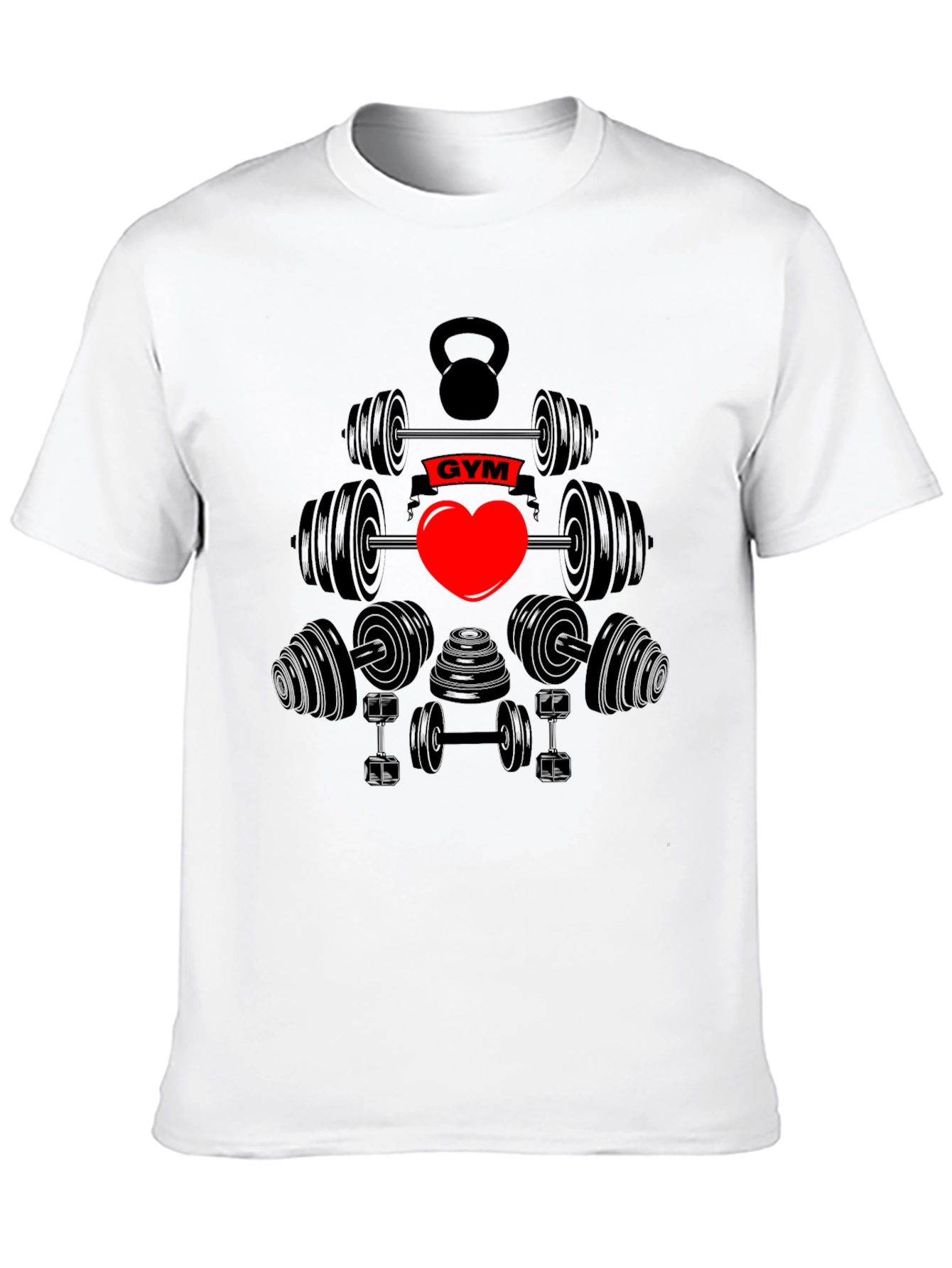 Gym Heart Black T-Shirt