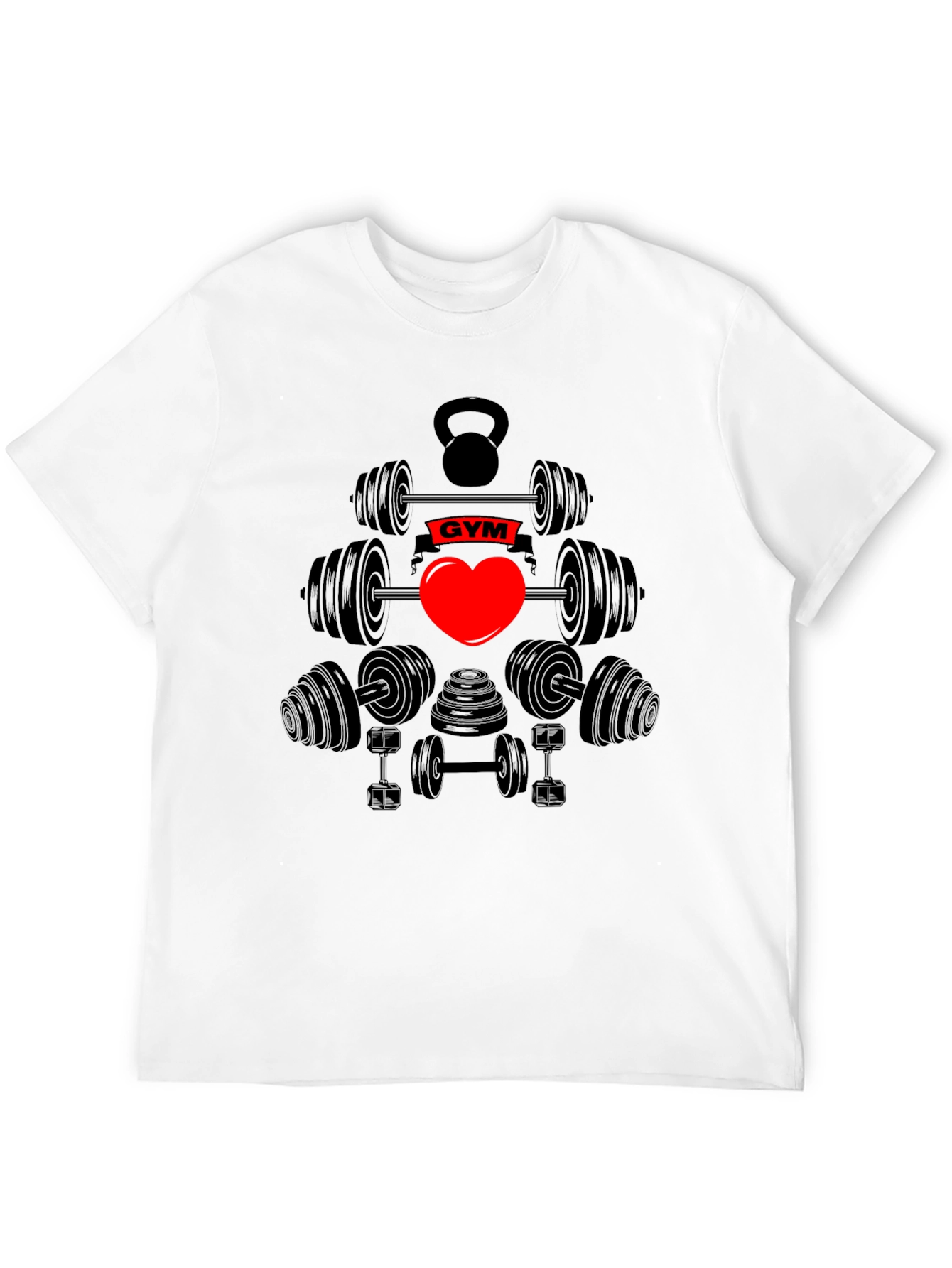 Gym Heart Black T-Shirt