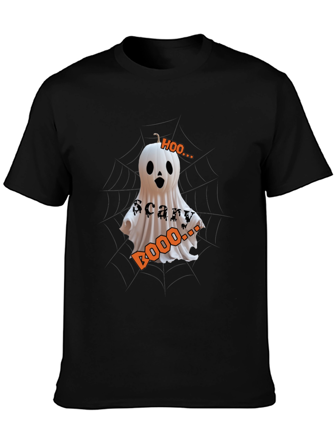 Halloween Ghost Pumpkin T-Shirt - Scary Boo Design