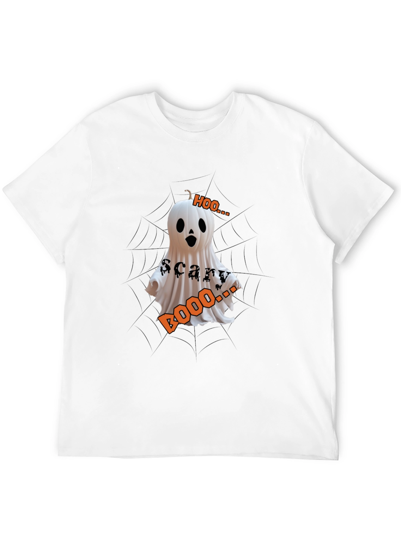 Halloween Ghost Pumpkin T-Shirt - Scary Boo Design