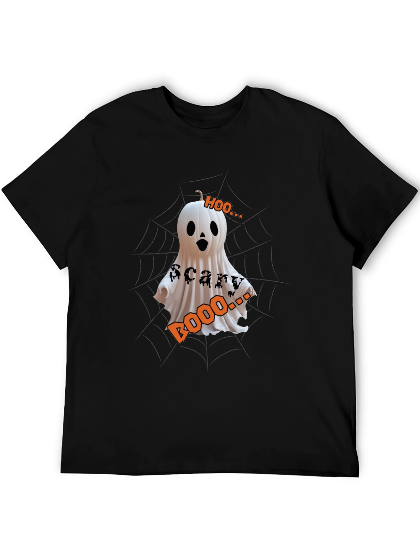 Halloween Ghost Pumpkin T-Shirt - Scary Boo Design
