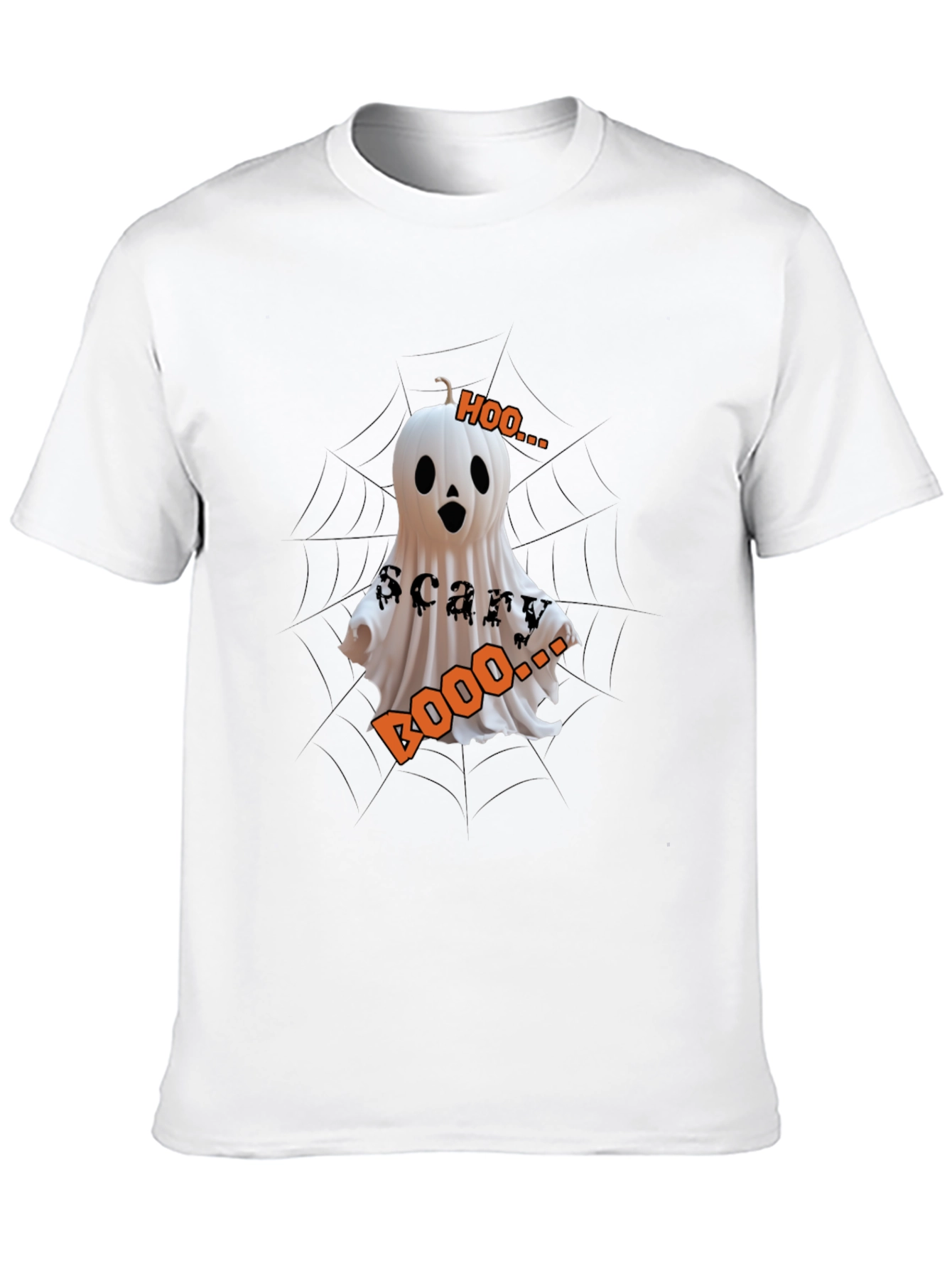 Halloween Ghost Pumpkin T-Shirt - Scary Boo Design
